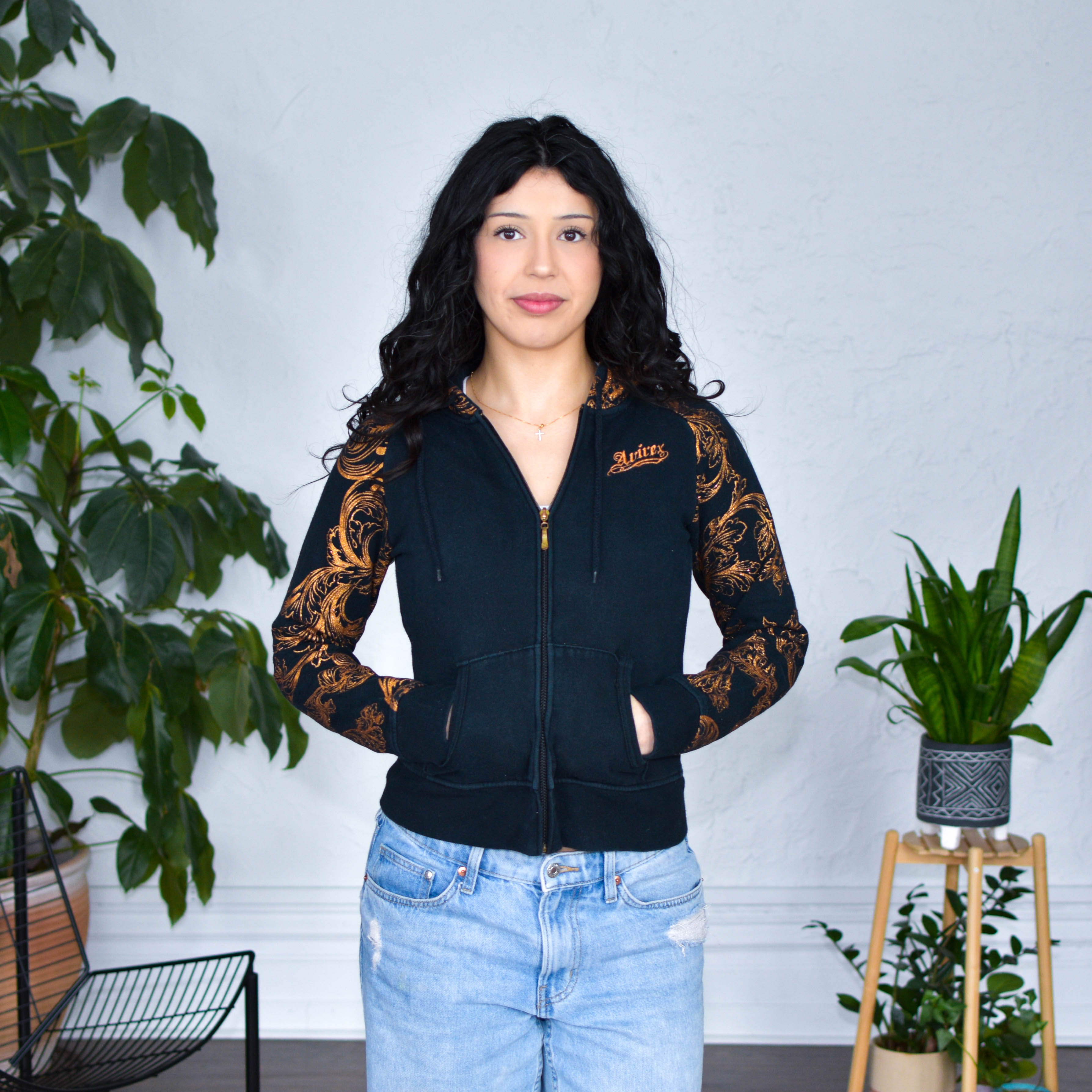 Y2K Avirex Femme Embroidered Hoodie