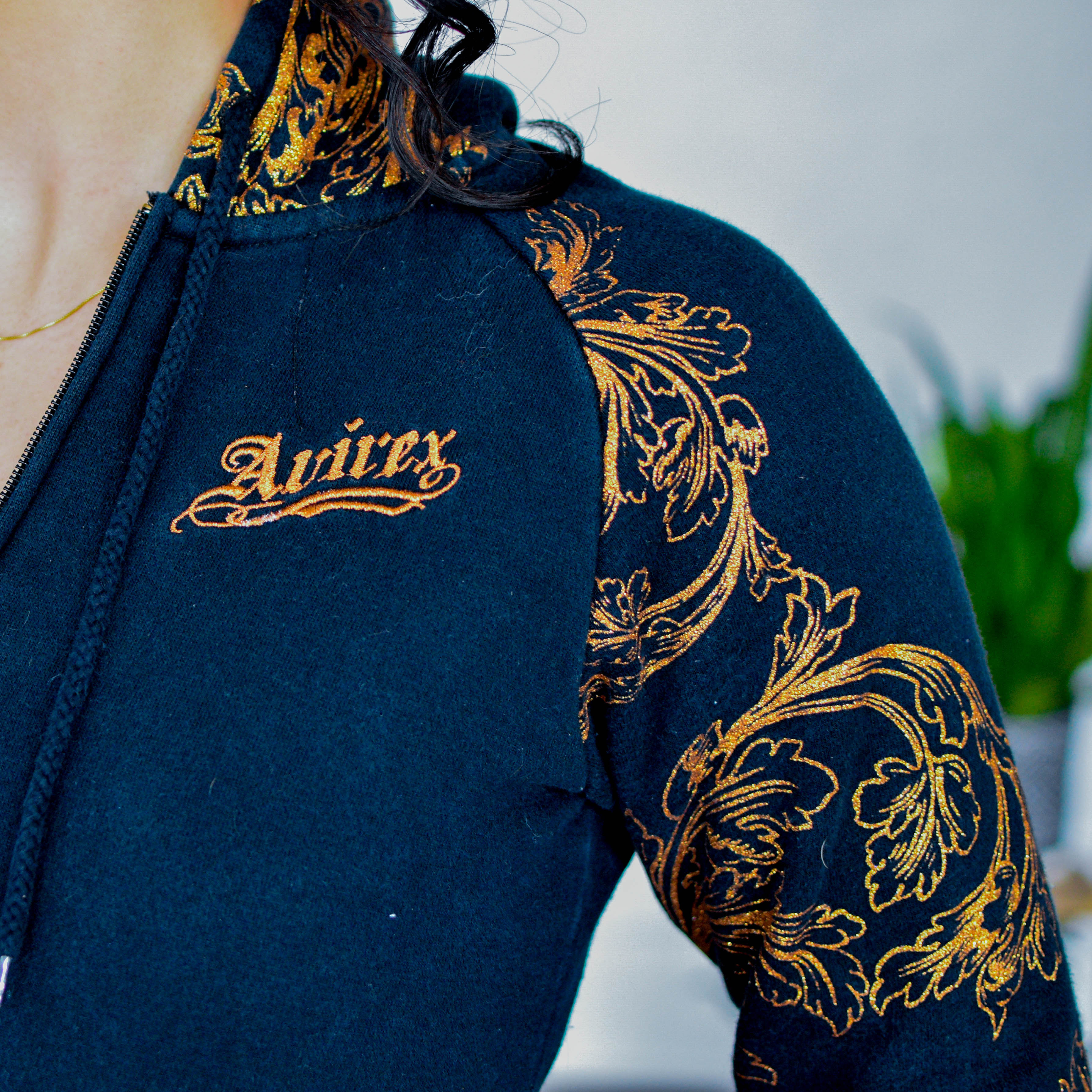 Y2K Avirex Femme Embroidered Hoodie