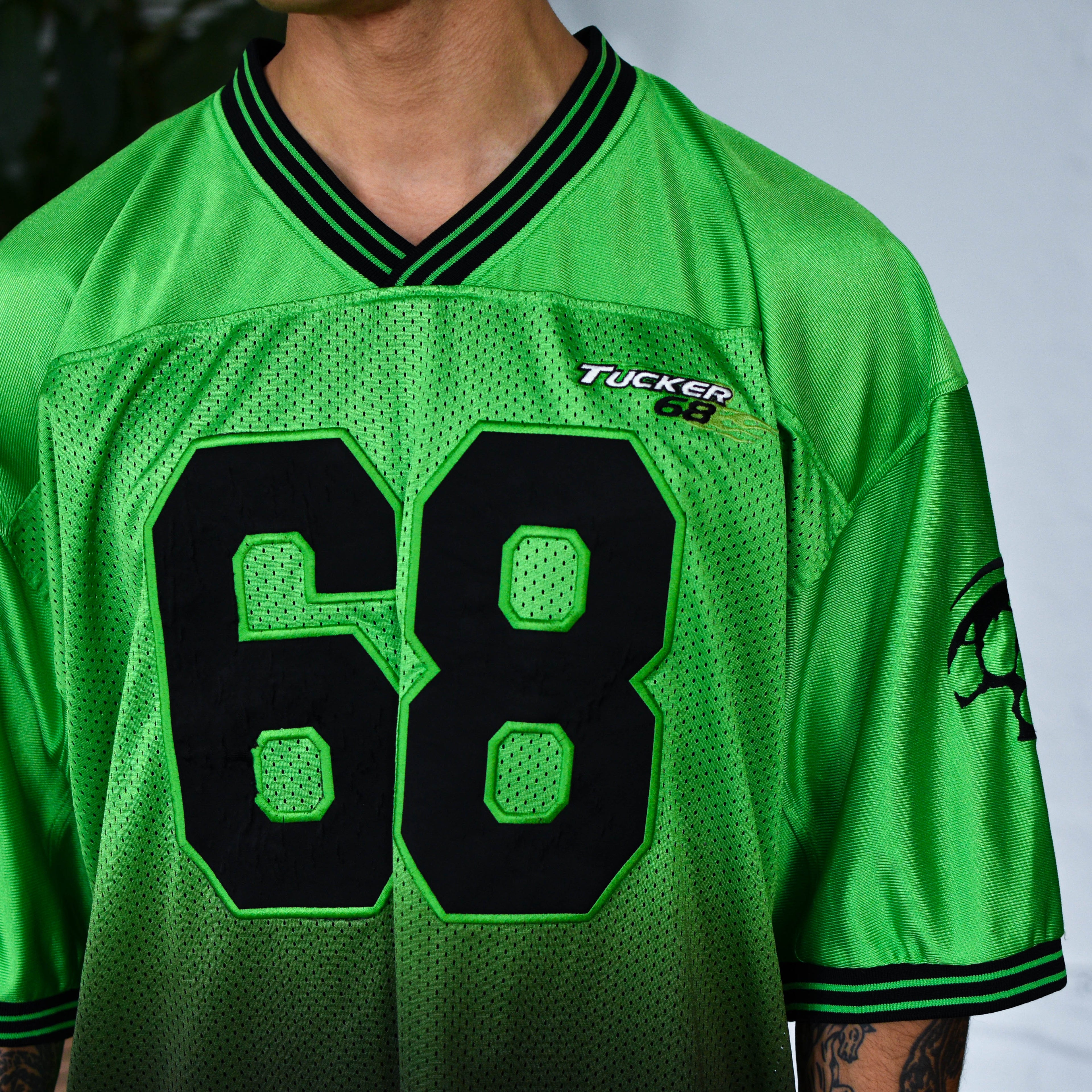 Y2K Arctic Cat Green Football Jersey