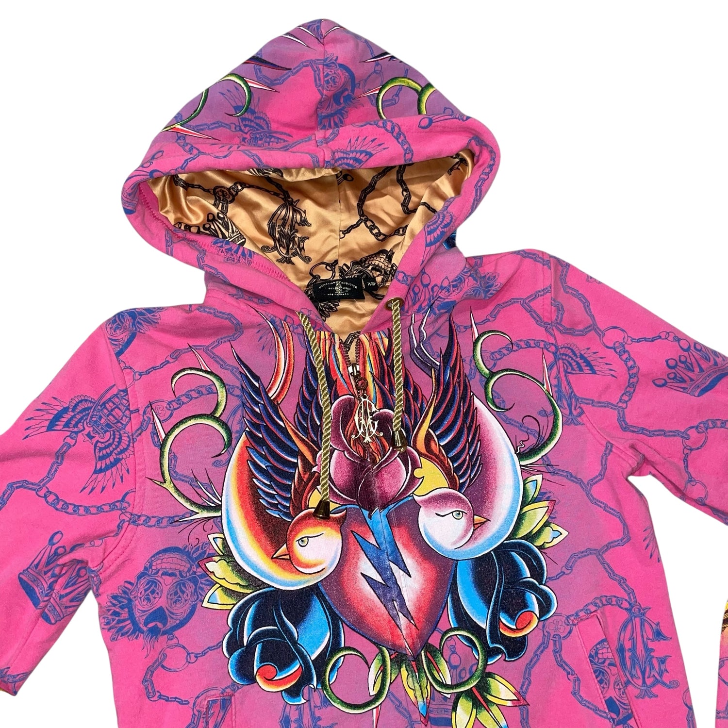 Vintage Christian Audigier Femme Zip-Up Hoodie