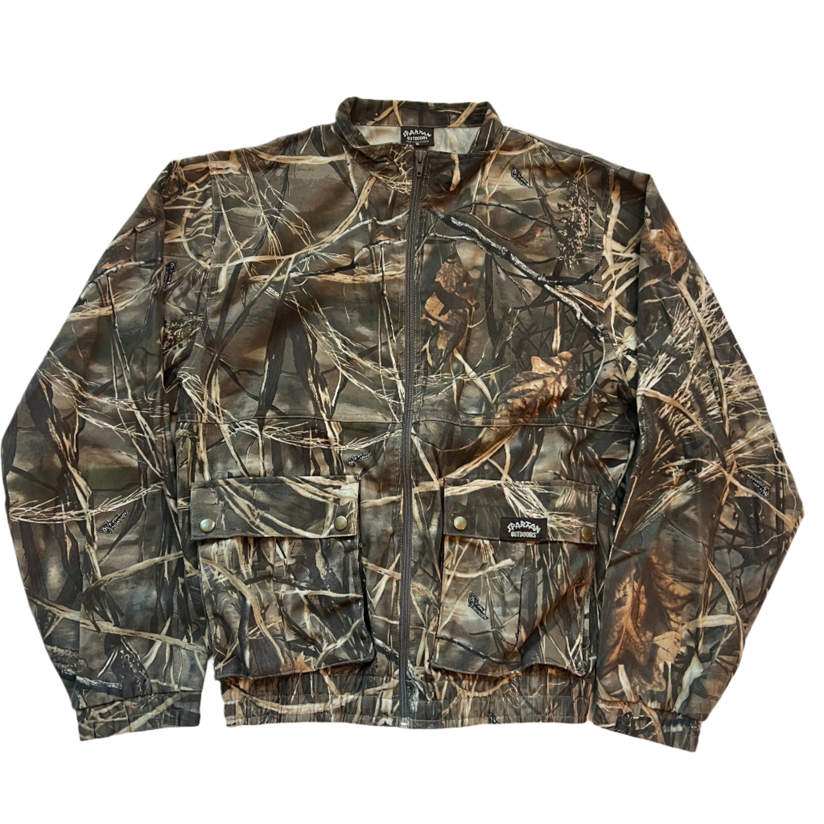 Vintage Spartan Outdoors Camo Light Zip Up Jacket