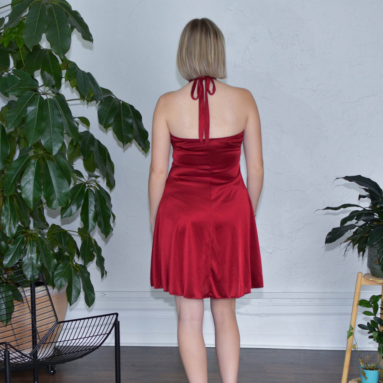 Y2k Red Halter Mini Dress