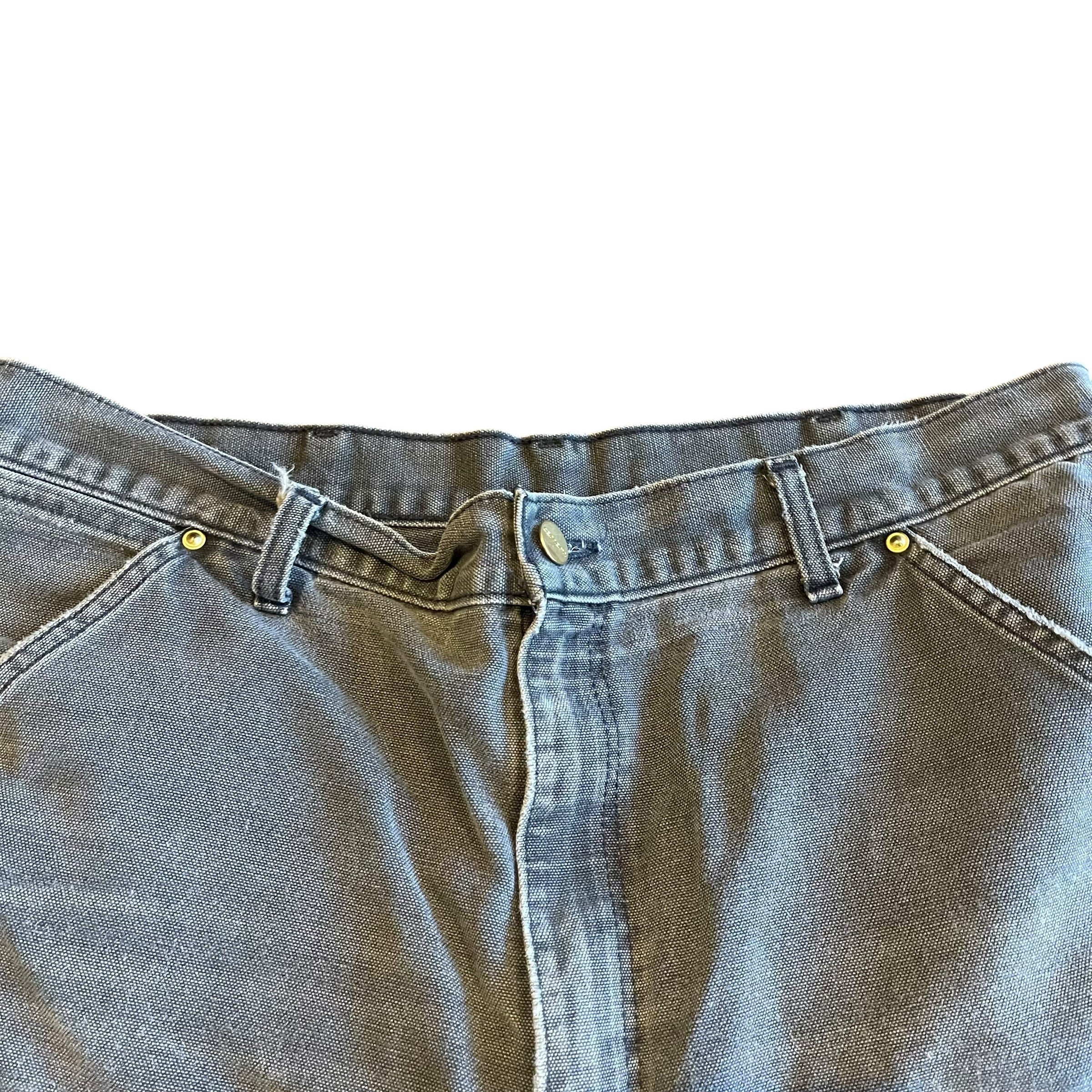 Vintage Carhartt Distressed Graphite Double Knee Work Pants