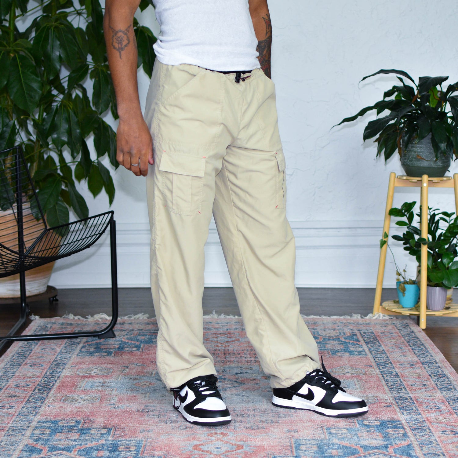 Y2k Mossimo Tan Track Style Pants