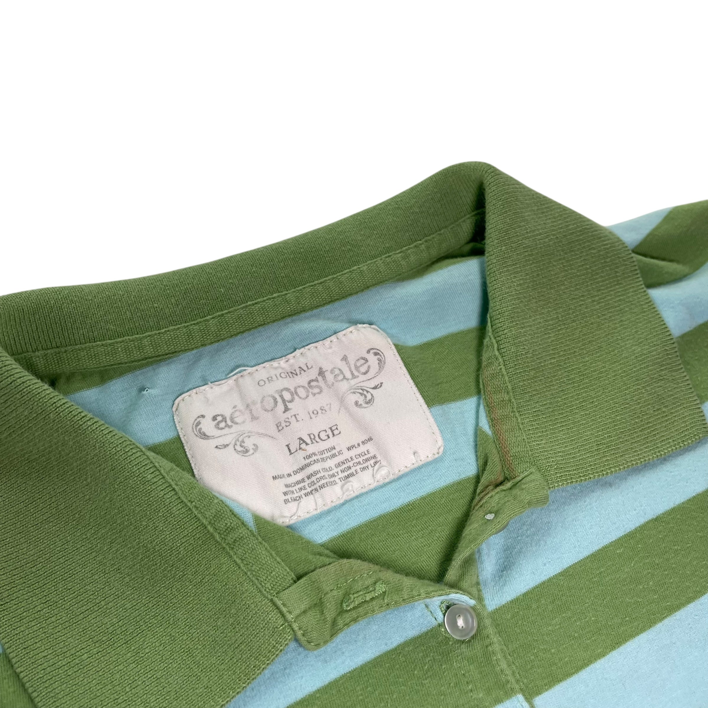 Vintage Y2K Aeropostale Femme Striped Polo Shirt