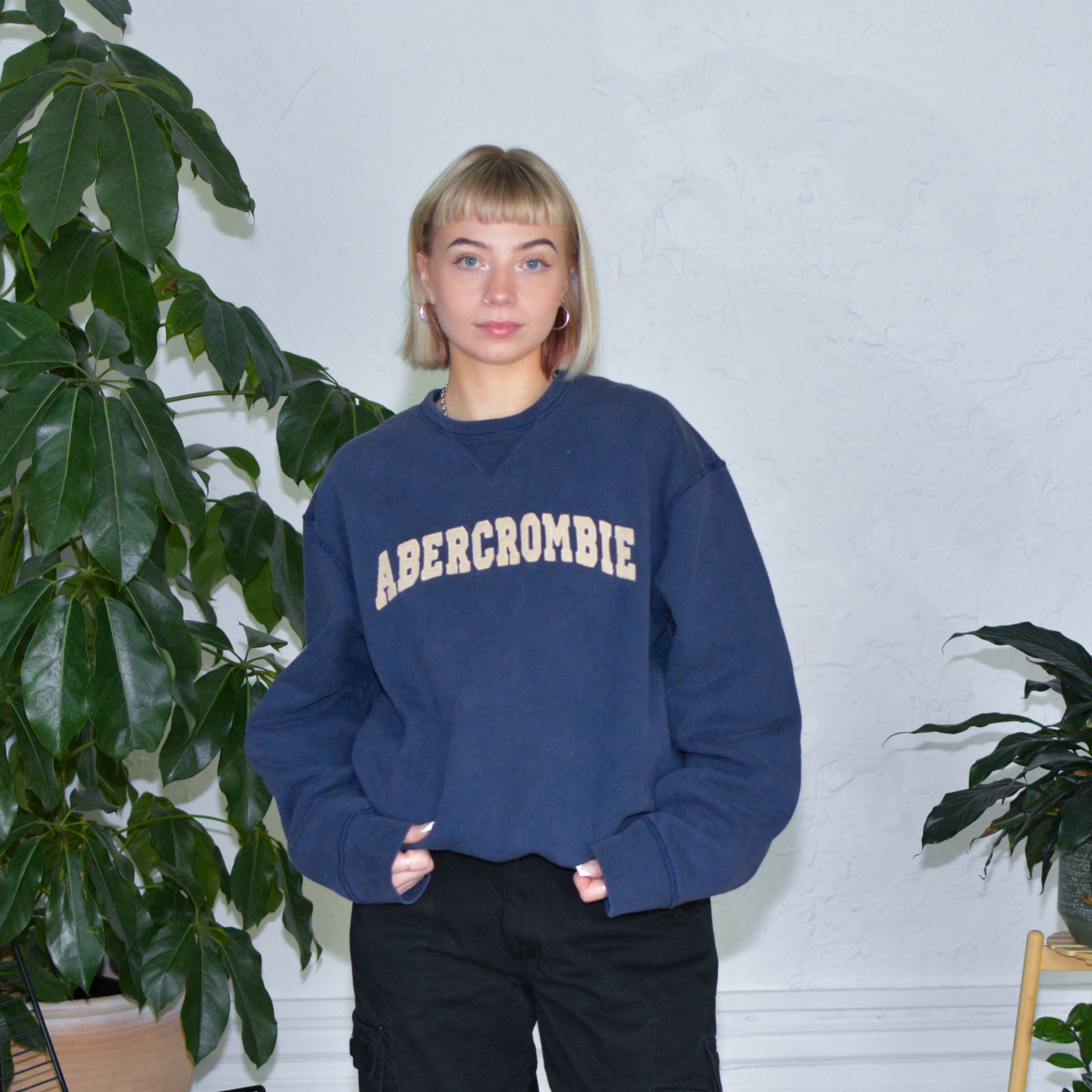 Vintage Abercrombie & Fitch Embroidered Logo Crewneck
