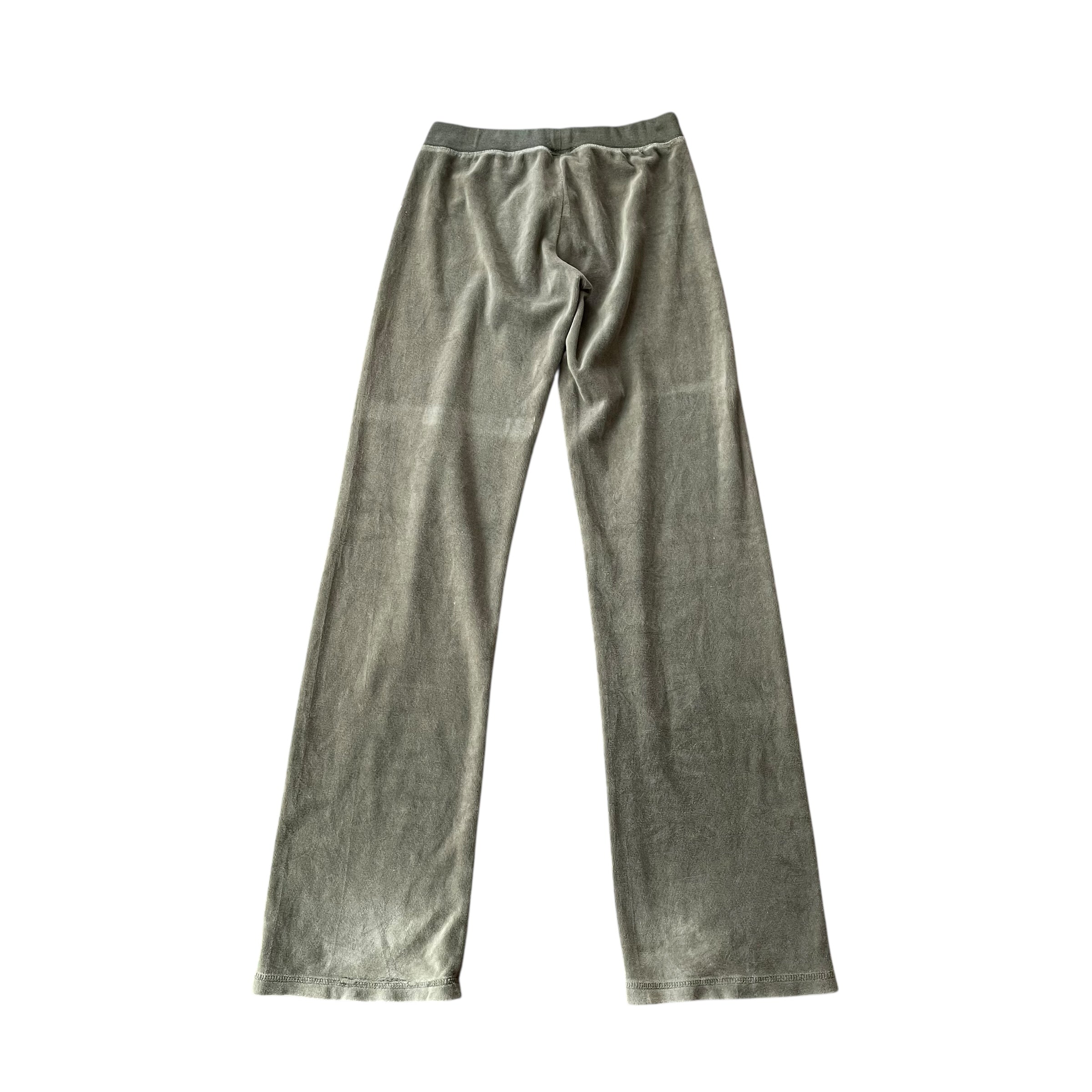 Y2K Juicy Couture Velour Bedazzled Olive Sweatpants