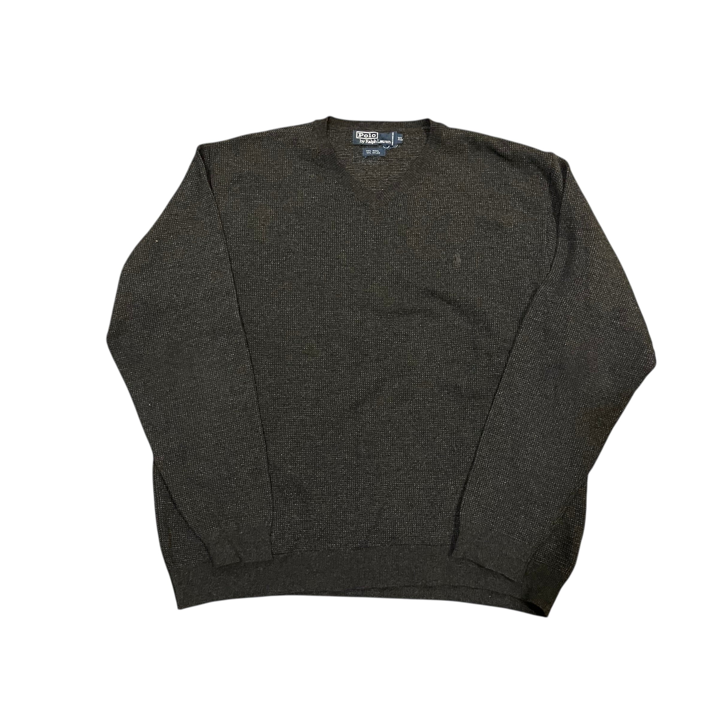 Y2K Polo Ralph Lauren Black Wool Sweater