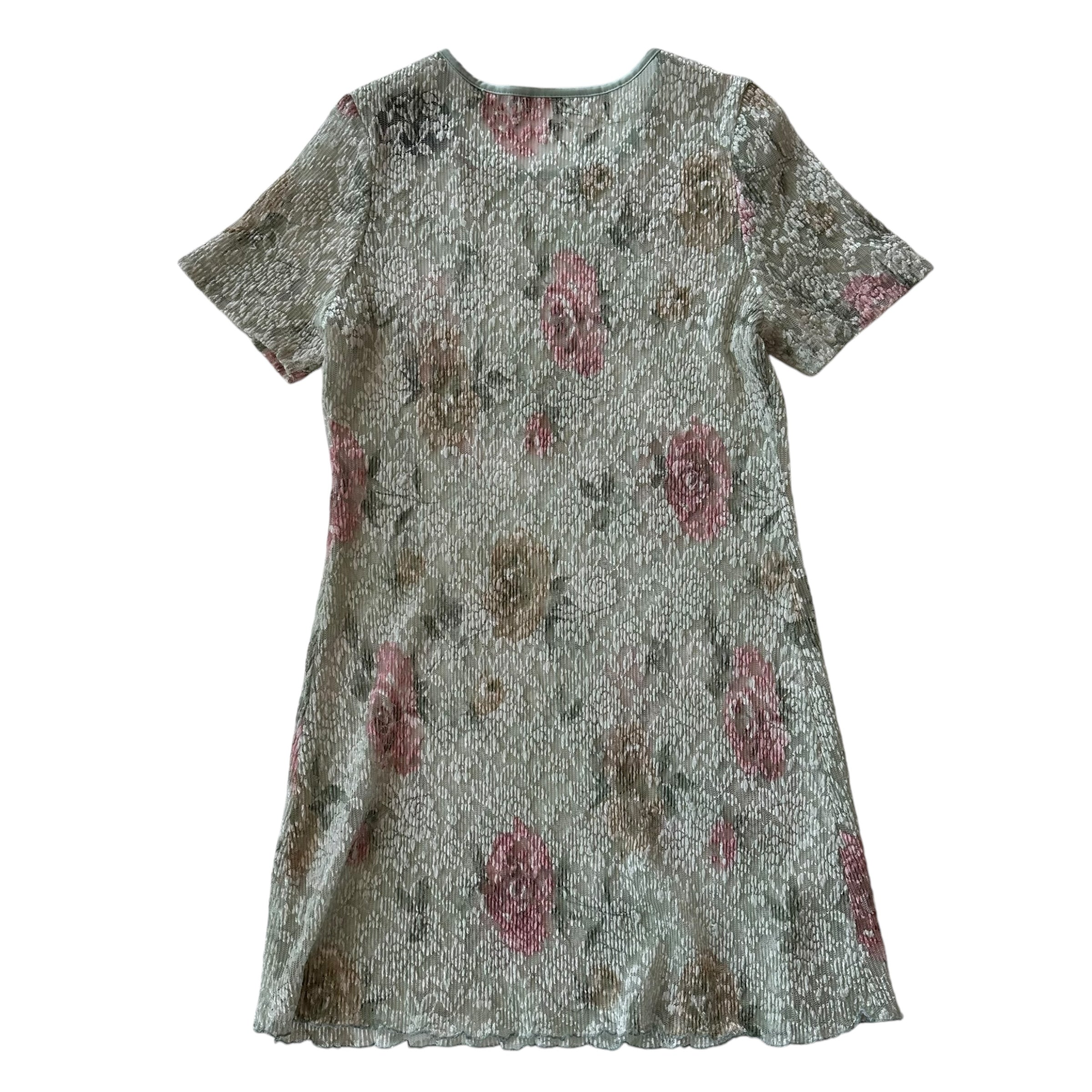Vintage Floral Sheer Dress