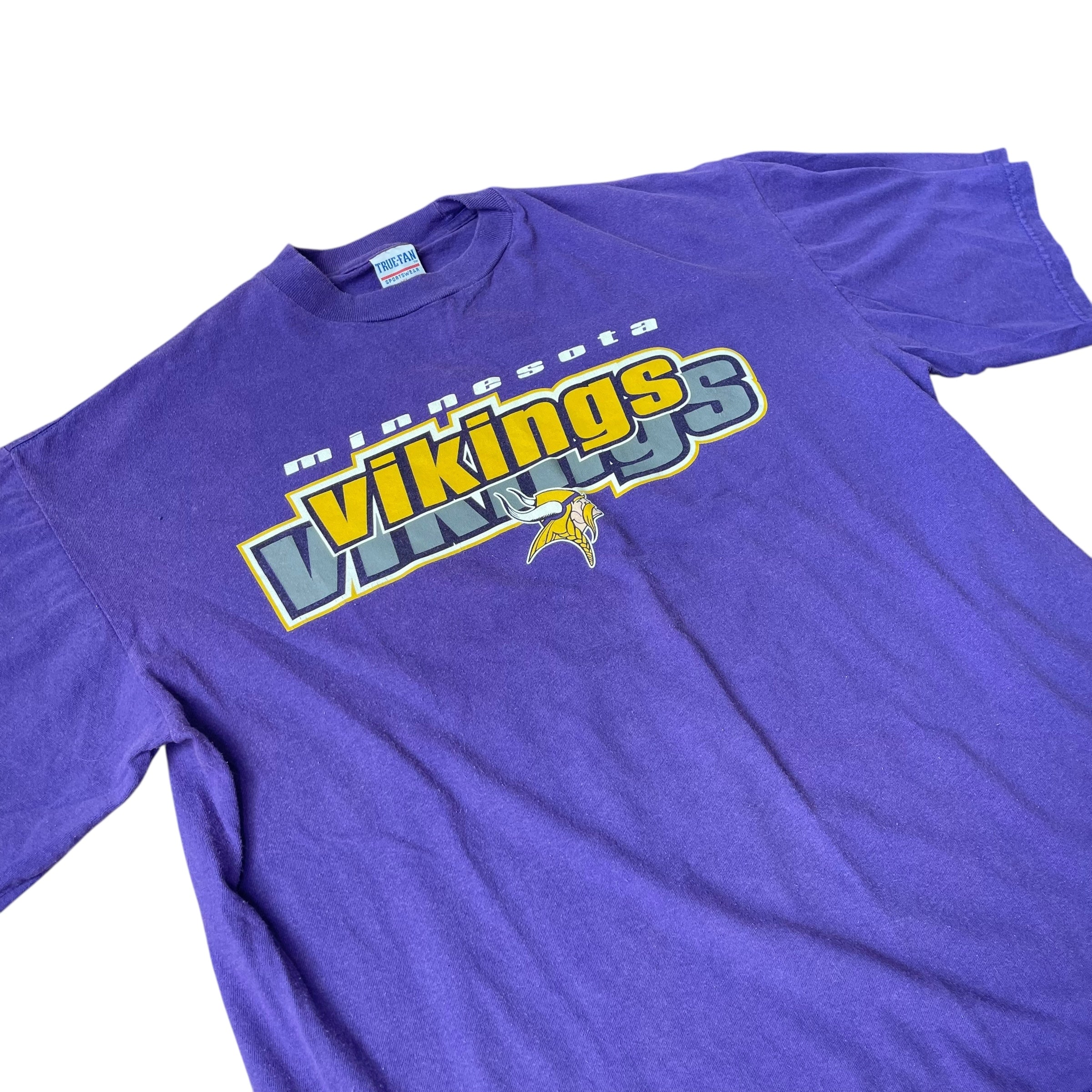 Vintage Minnesota Vikings Purple Spell-Out T-Shirt
