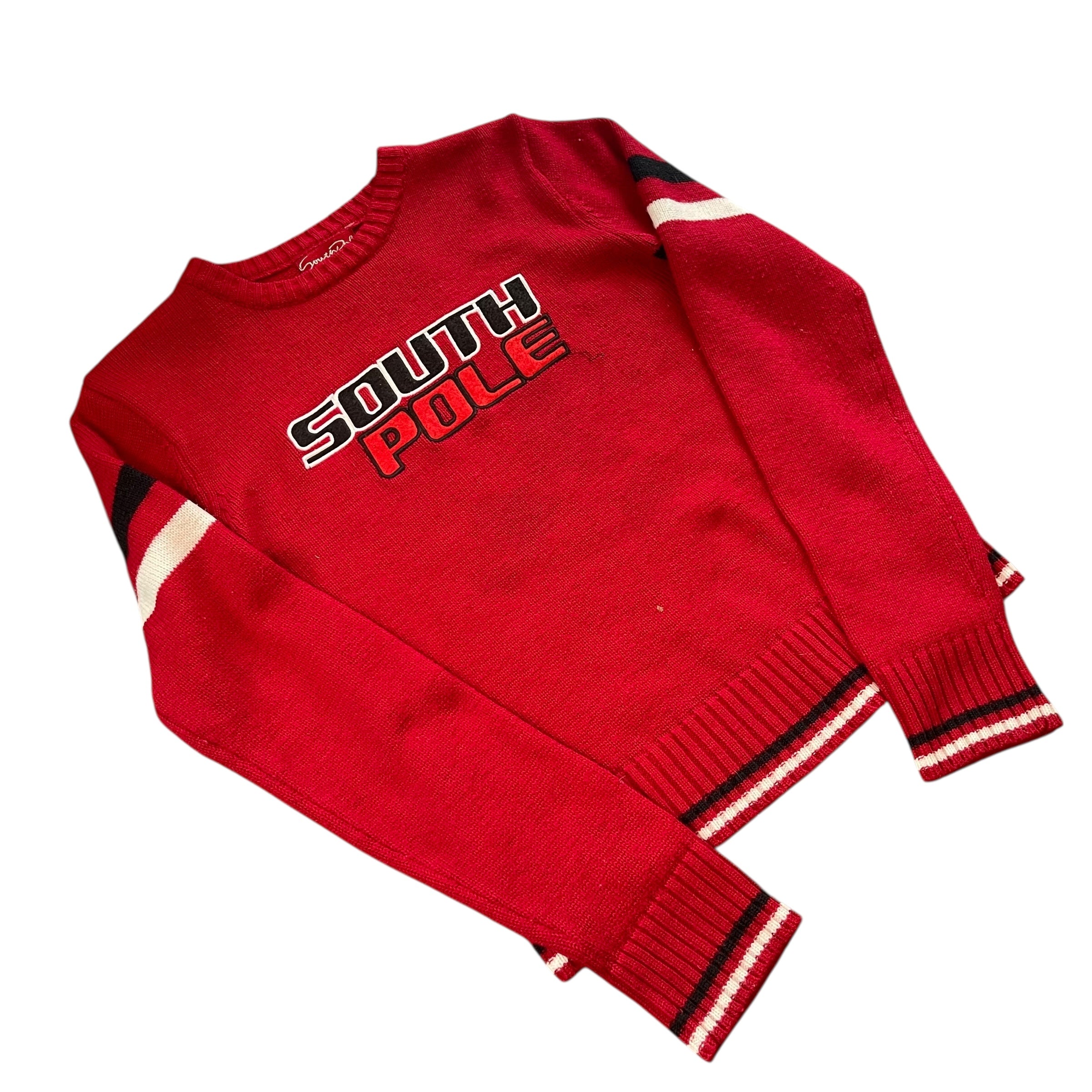 Vintage Y2K South Pole Knit Long-Sleeve Sweatshirt