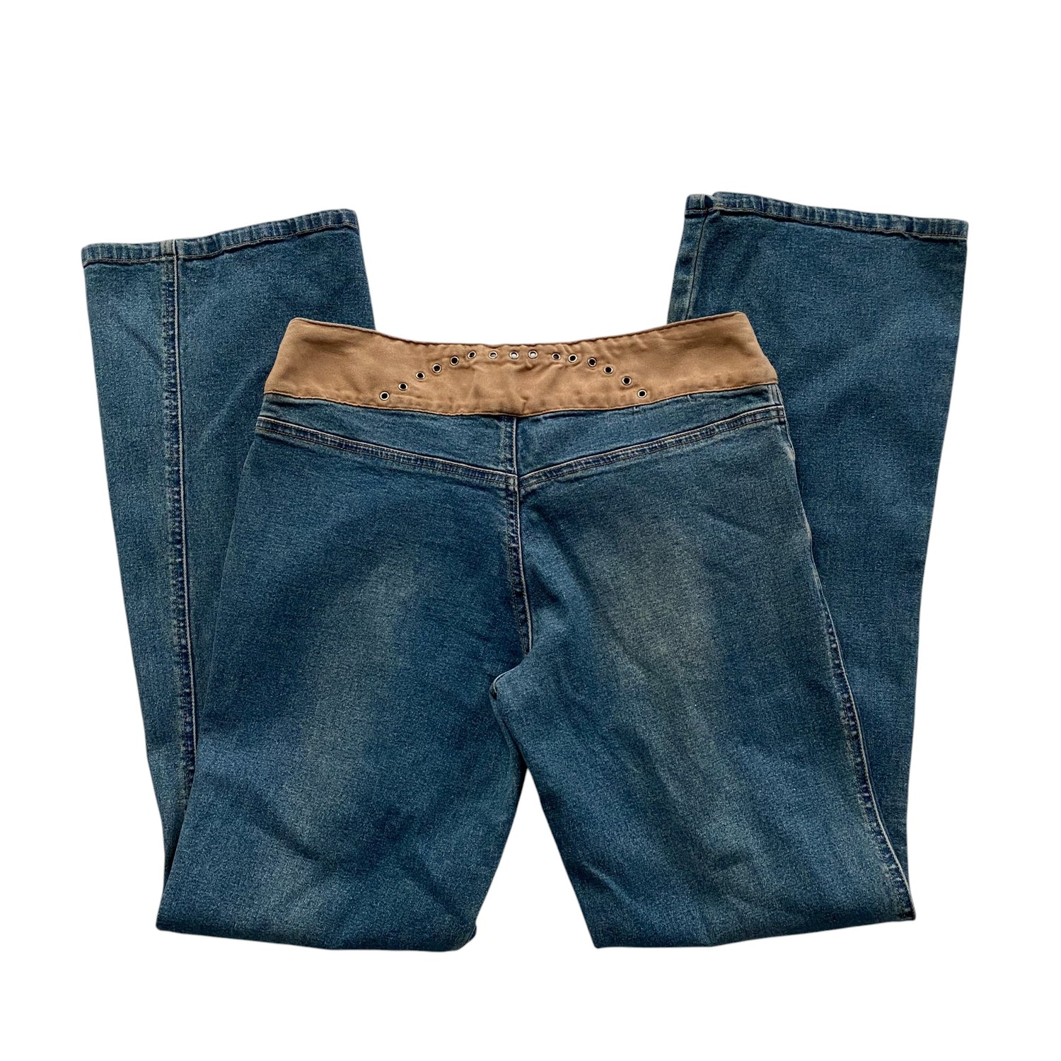 Y2k Hydraulic Western Style Low Rise Flare Jeans