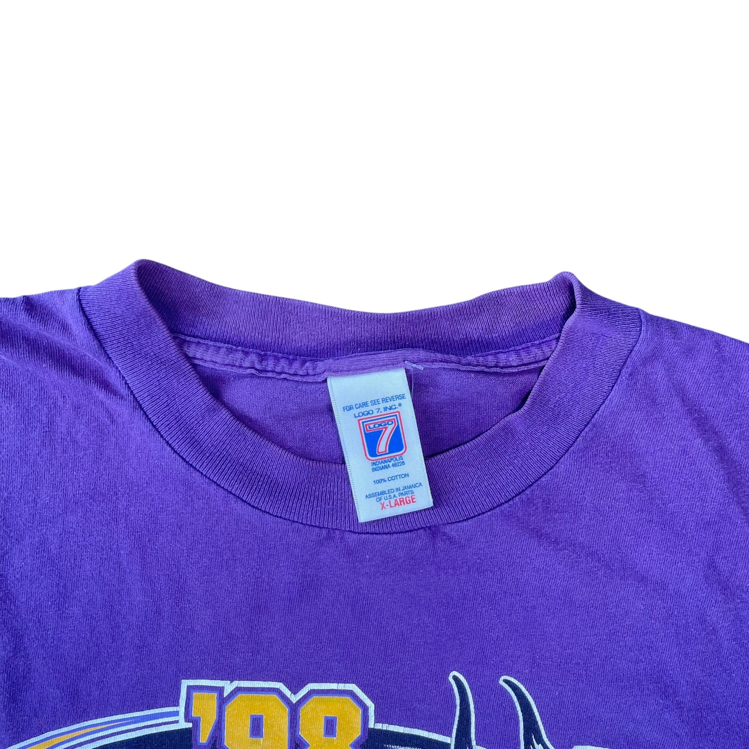 Vintage 1998 Minnesota Vikings Central Division Champions Purple T-Shirt