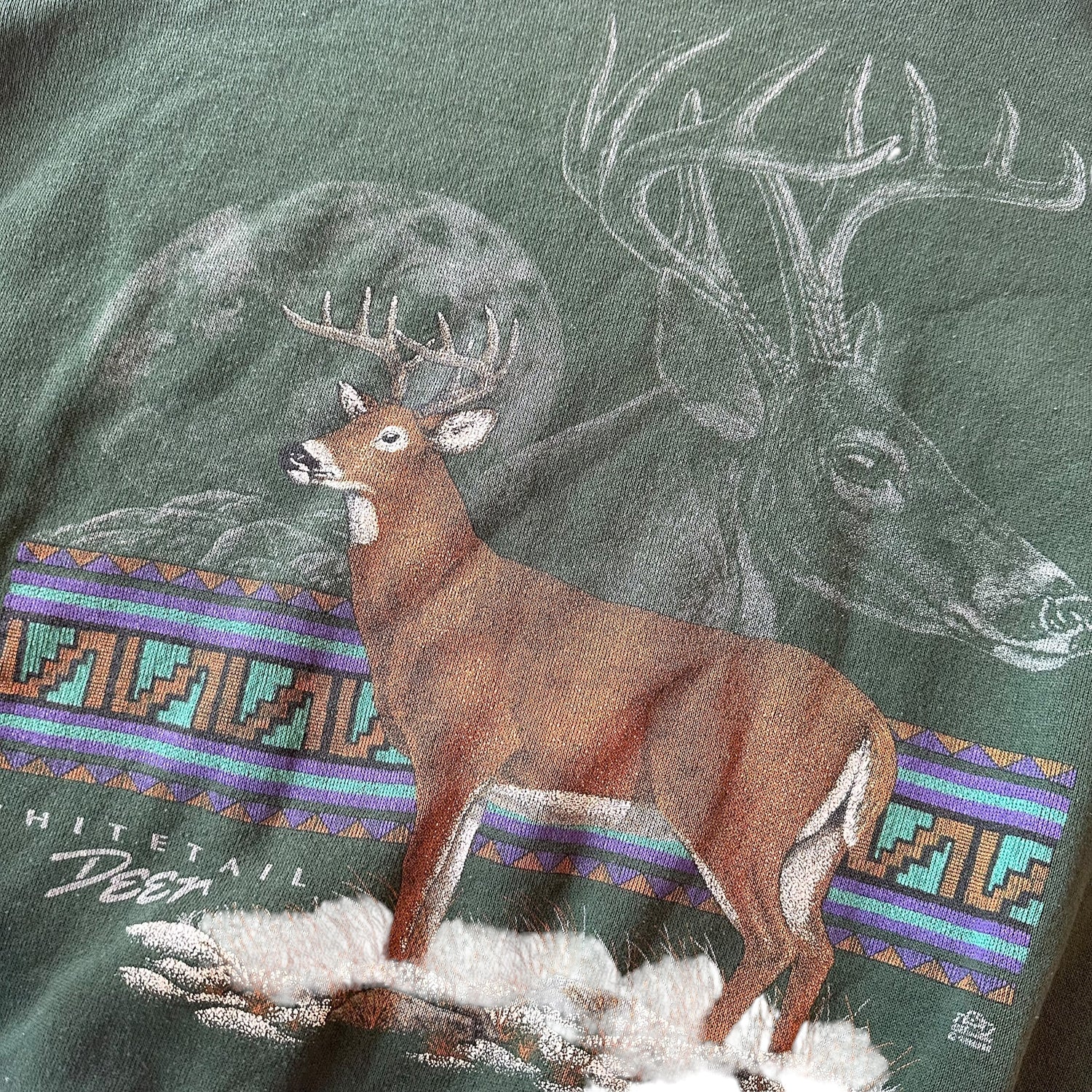 Vintage Deer Nature Graphic Crewneck