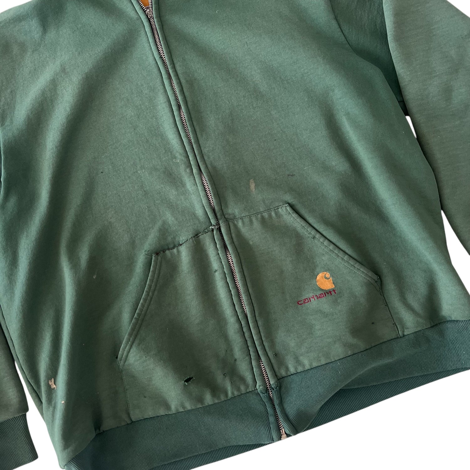 Vintage Carhartt Green Lined Zip Up