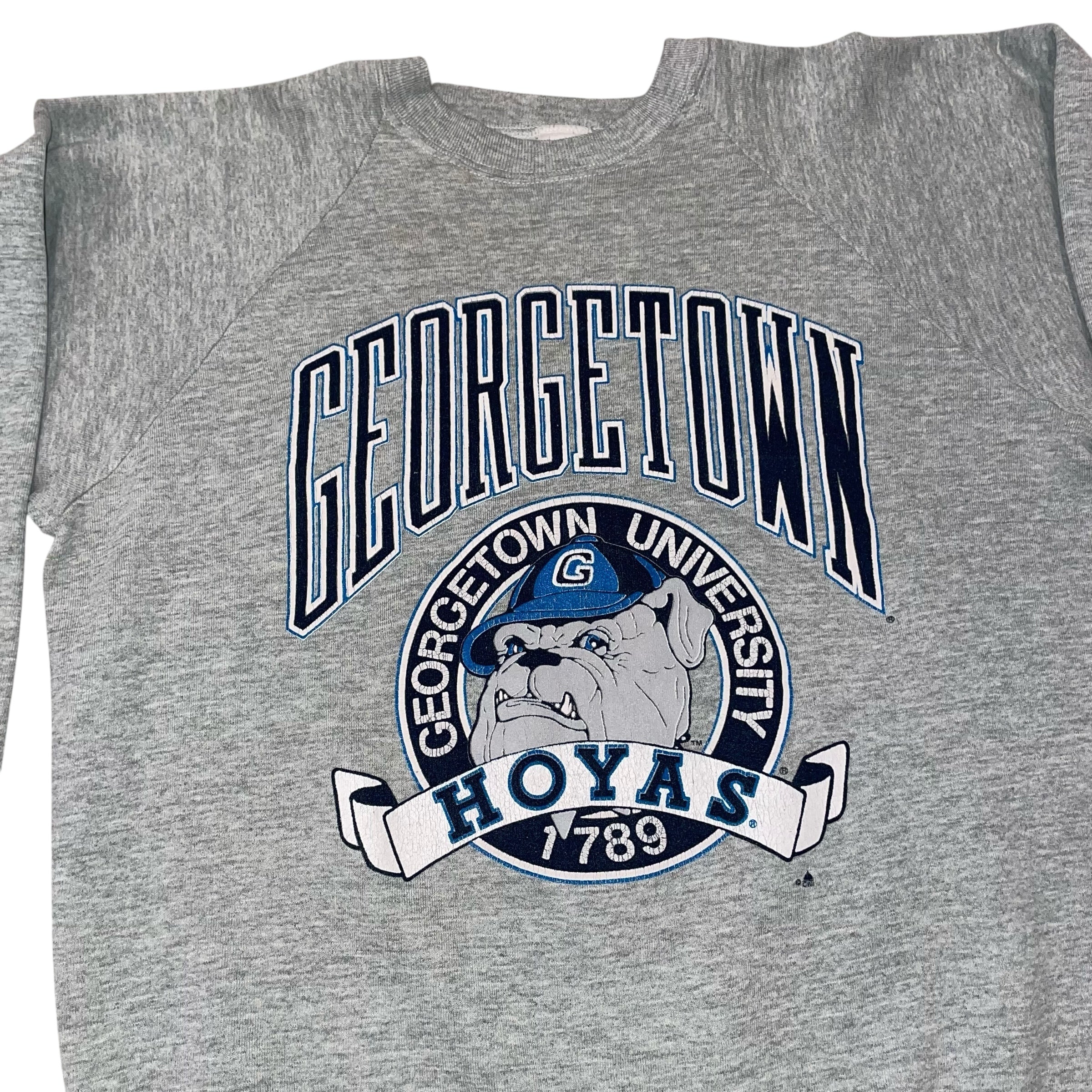 Vintage 90s Georgetown University Hoyas Gray Crewneck