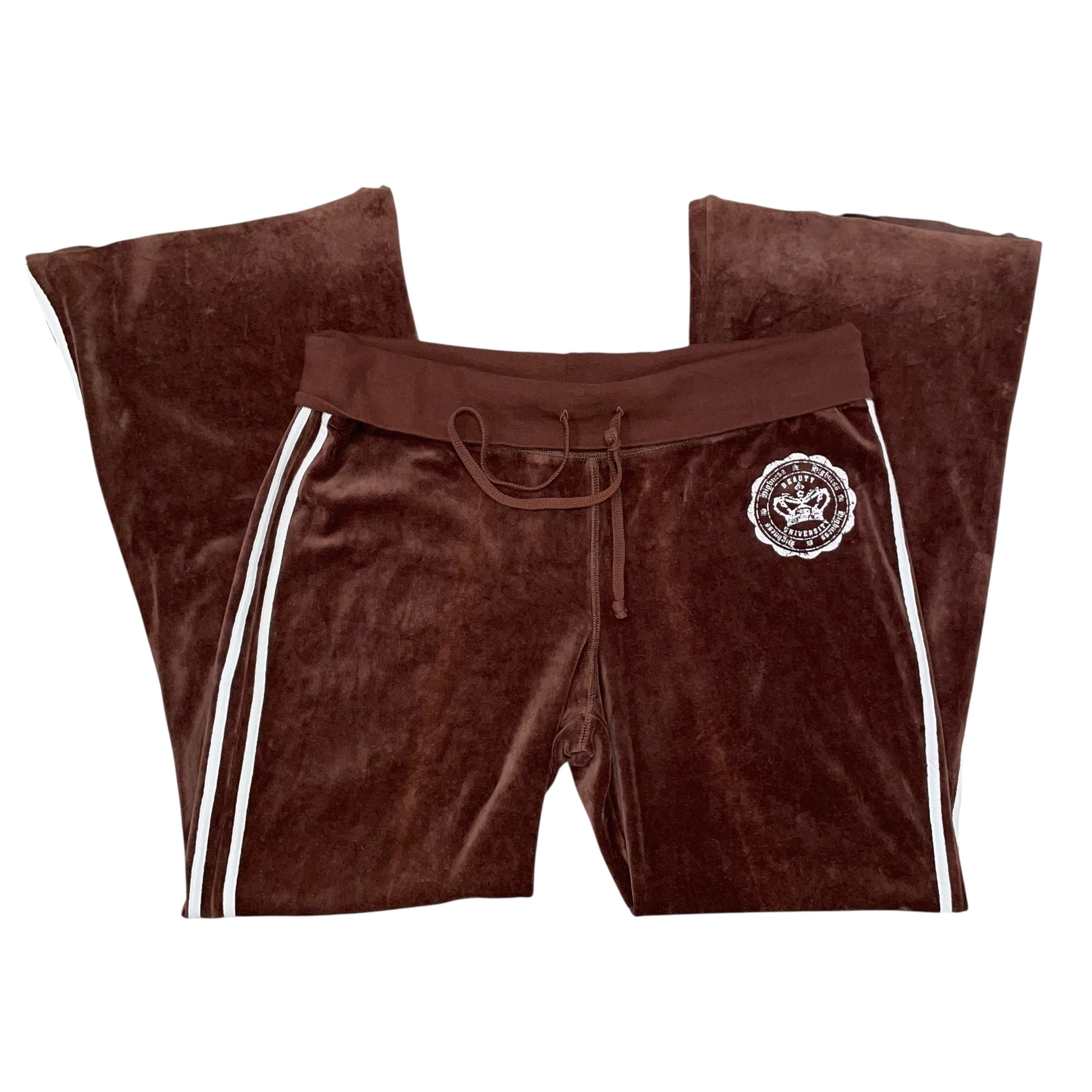 Vintage Y2K Mossimo Brown Velour Flare Track Pants