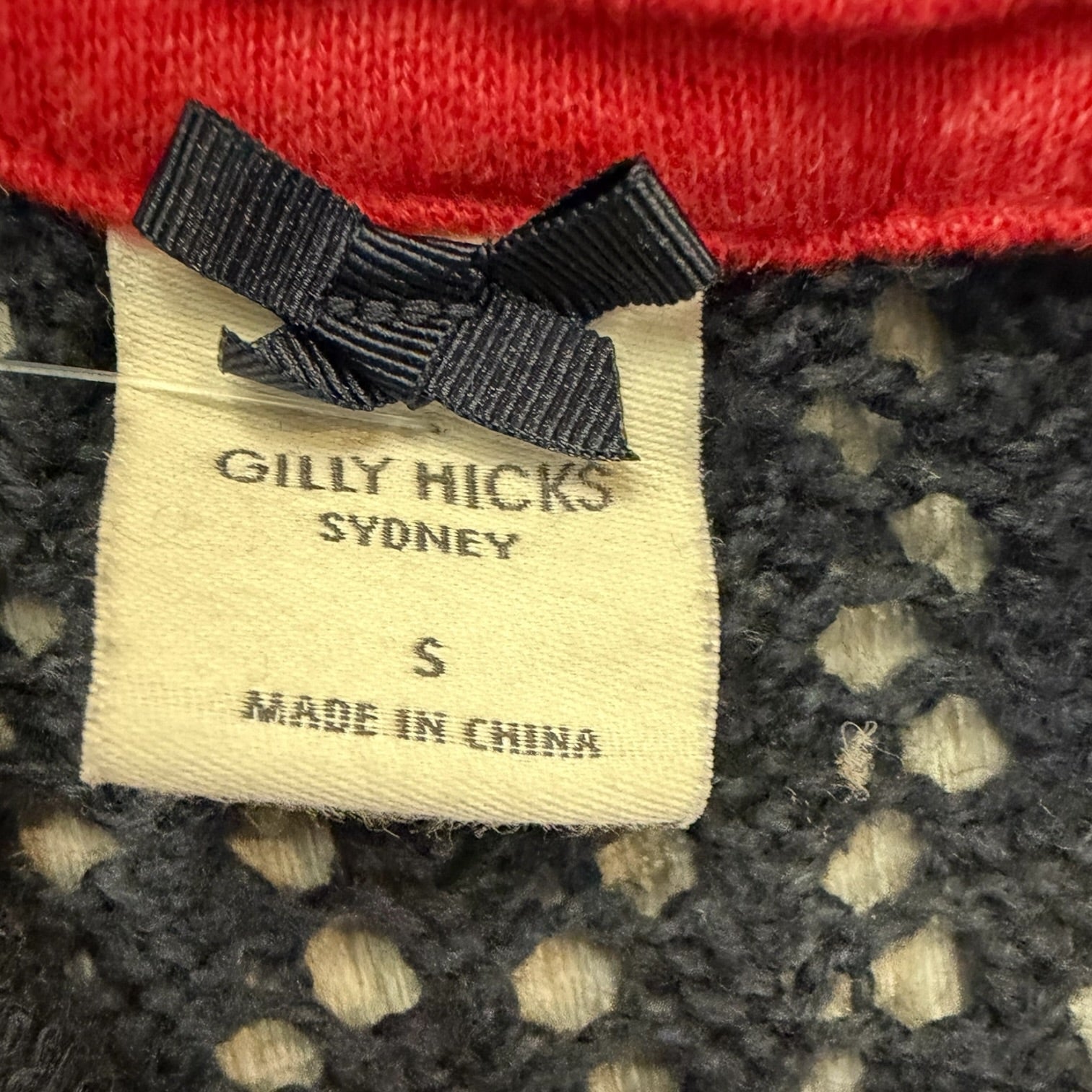 Vintage 2000s Gilly Hicks Navy Knit Zip-Up Hoodie