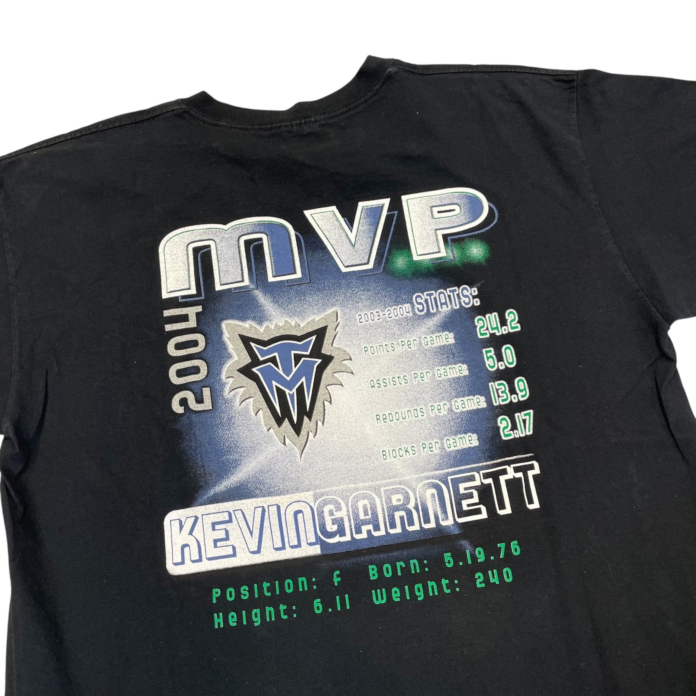 Vintage Minnesota Timberwolves Kevin Garnett MVP T-Shirt