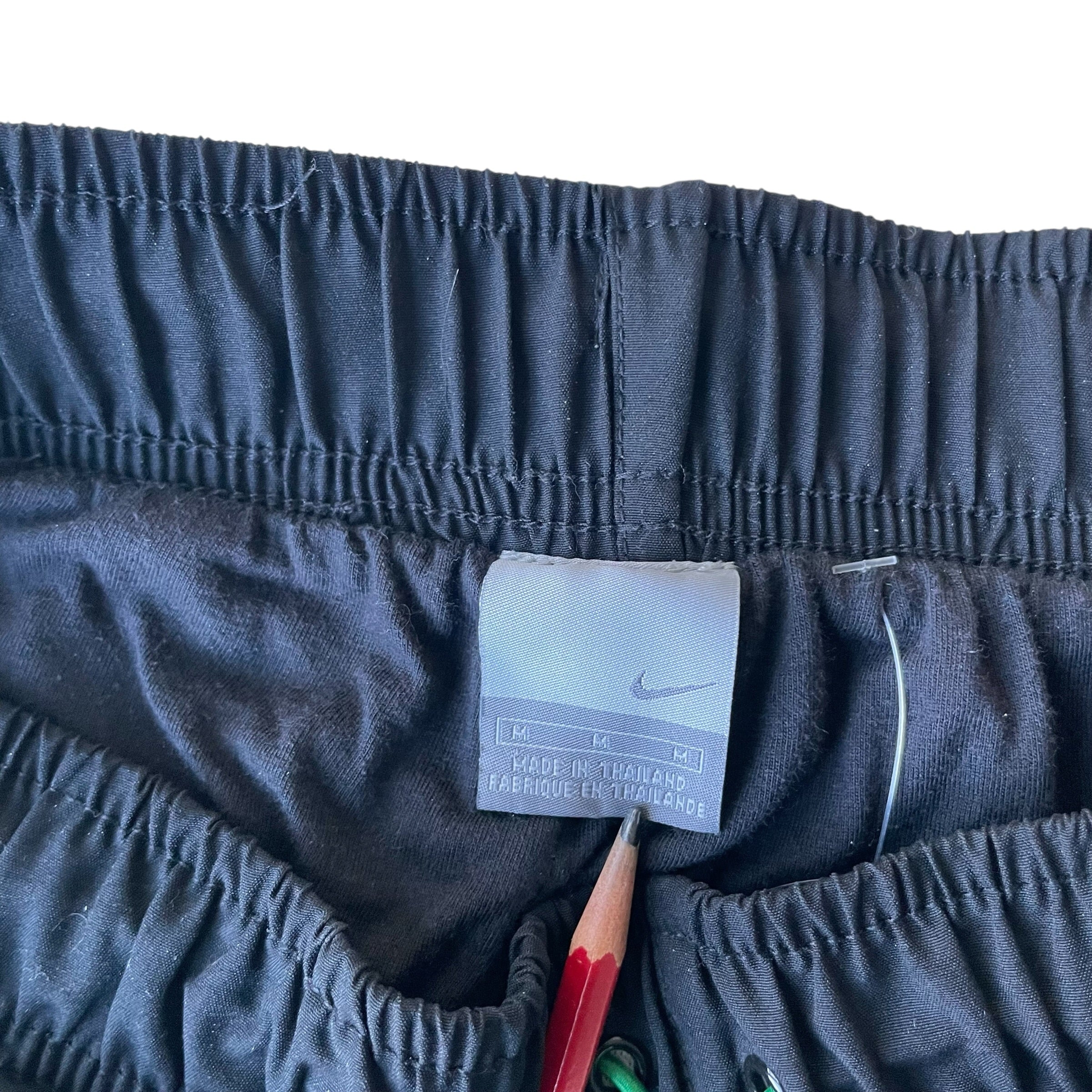 Vintage Y2K Nike Black and Green Insulated Track Pants