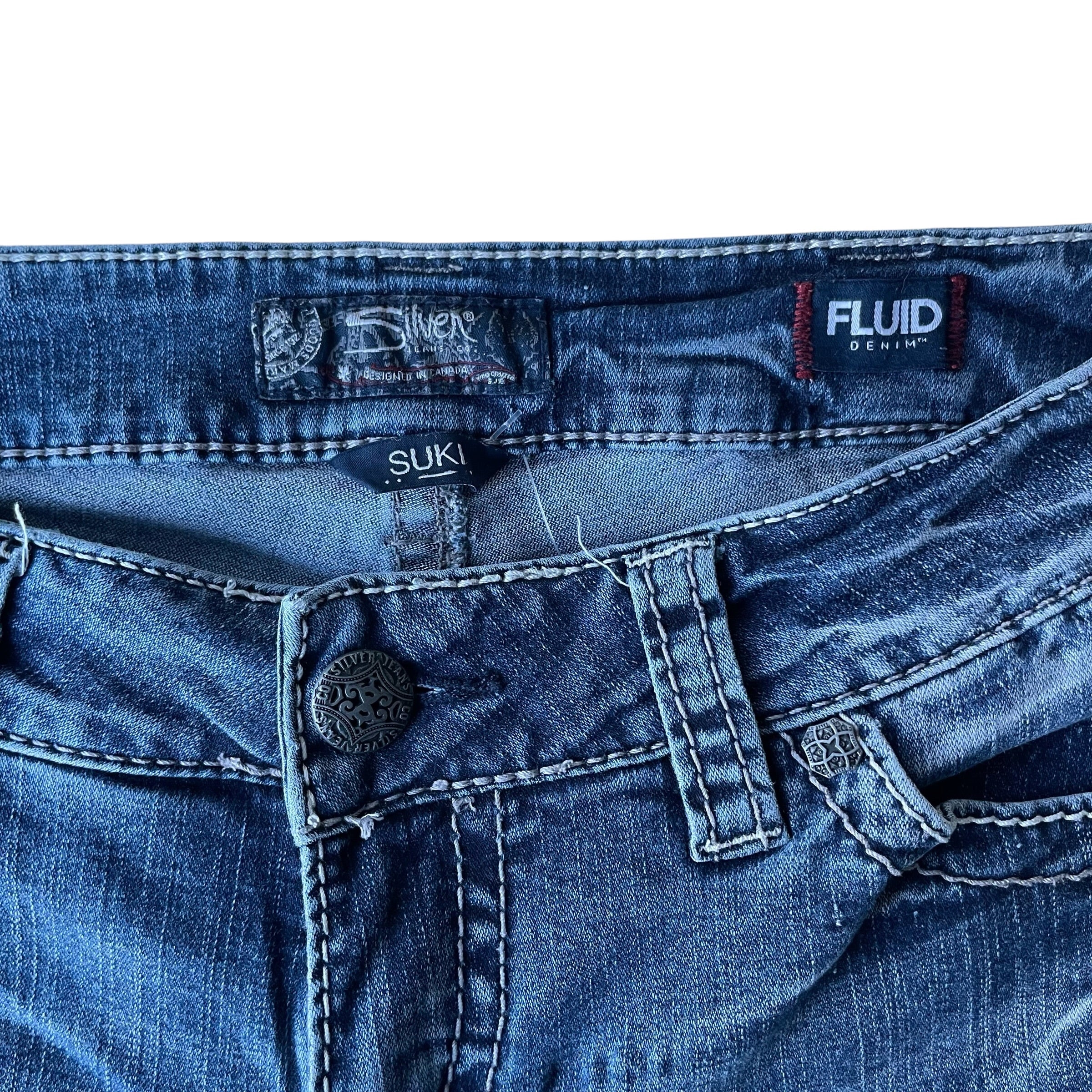 Vintage Y2K Silver Suki Mid Boot Cut Jeans