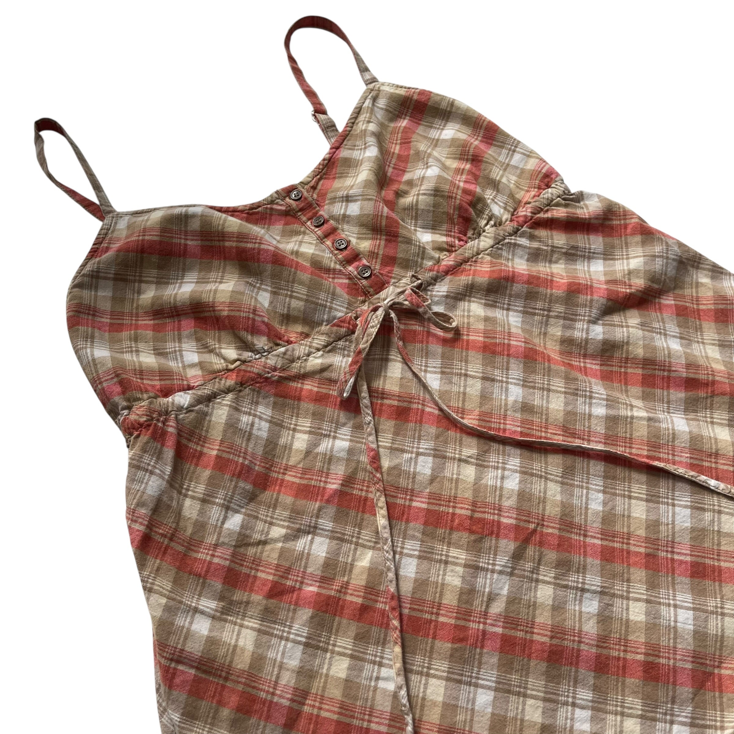 Vintage Faded Glory Plaid Tank-Top