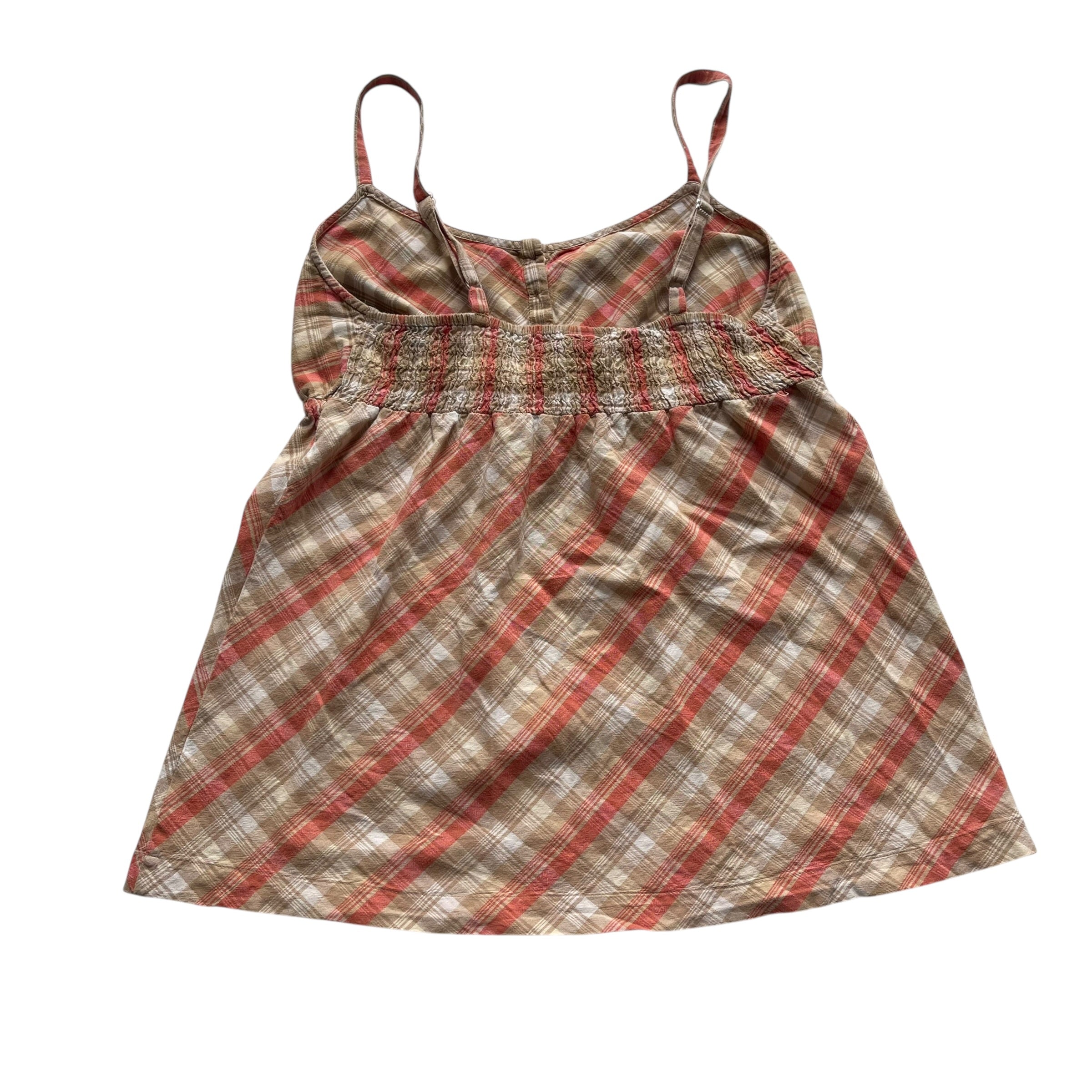 Vintage Faded Glory Plaid Tank-Top