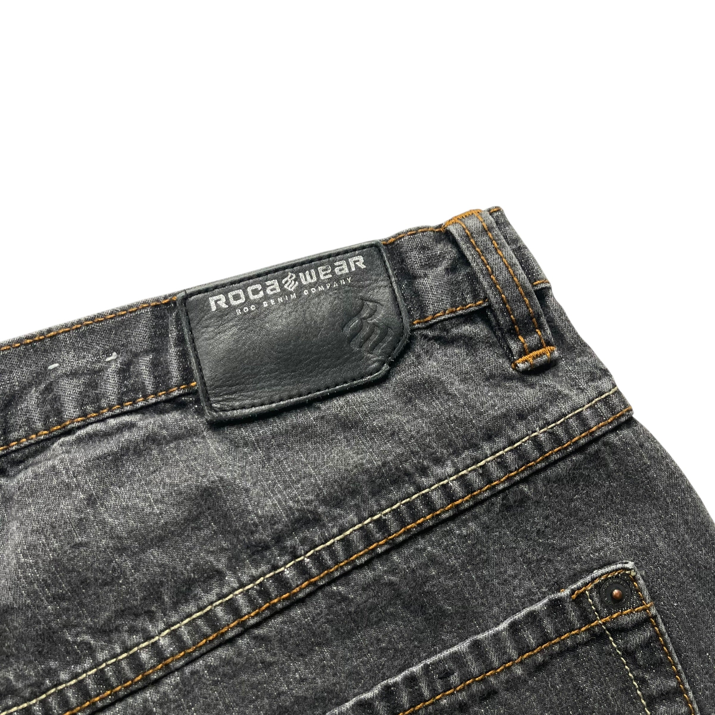 Vintage RocaWear Black Wash Jean Shorts