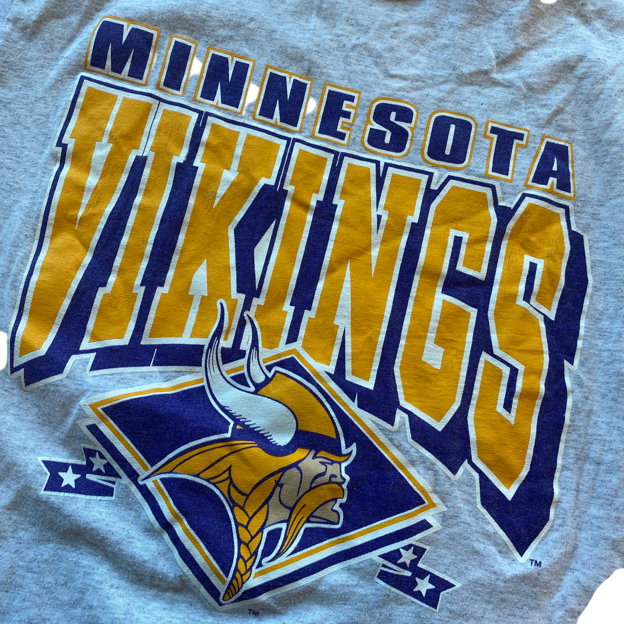 Vintage Minnesota Vikings Grey Logo T-Shirt