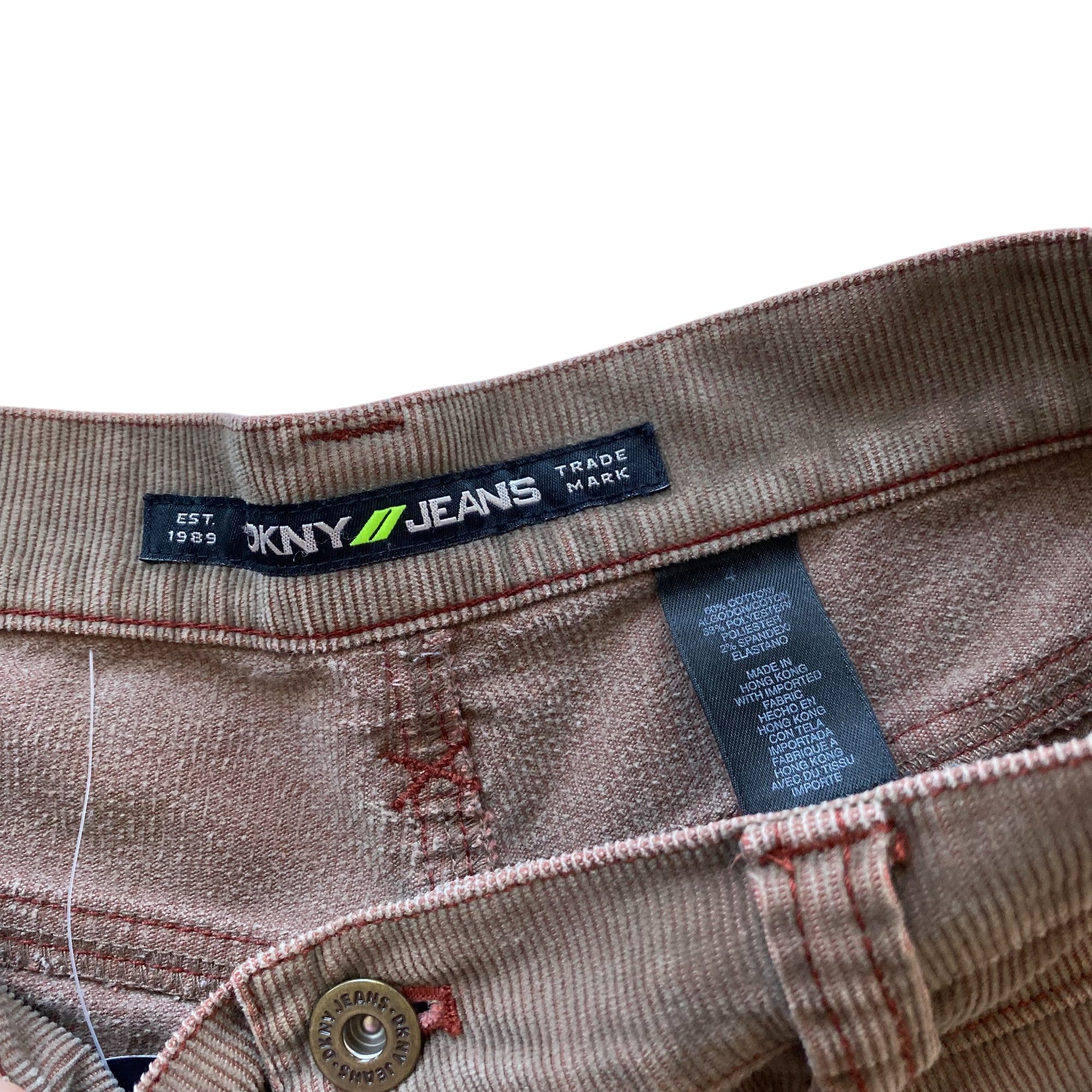 Y2k DKNY Jeans Brown Corduroy Flare Pants