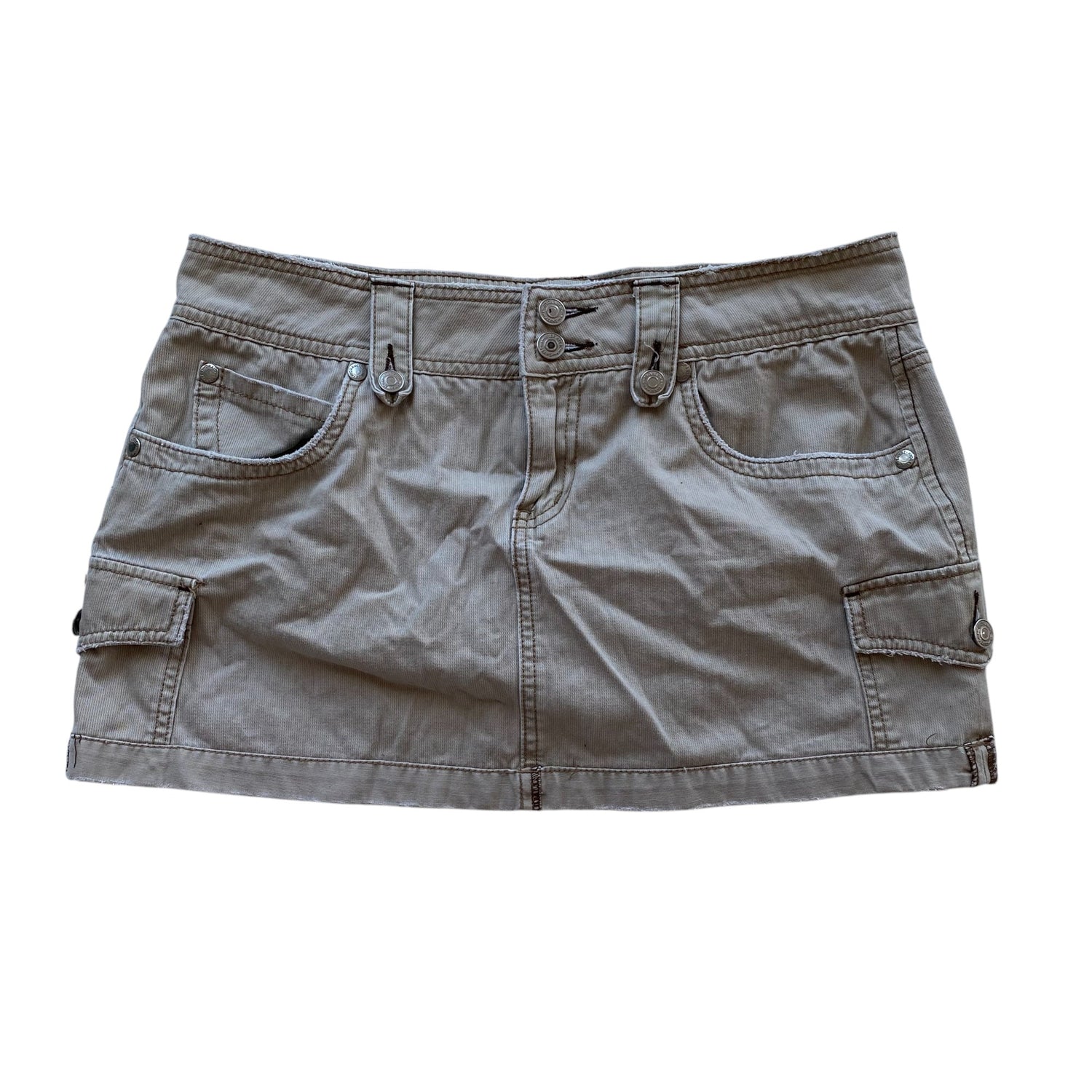 Y2k Hydraulic Tan Mini Skirt