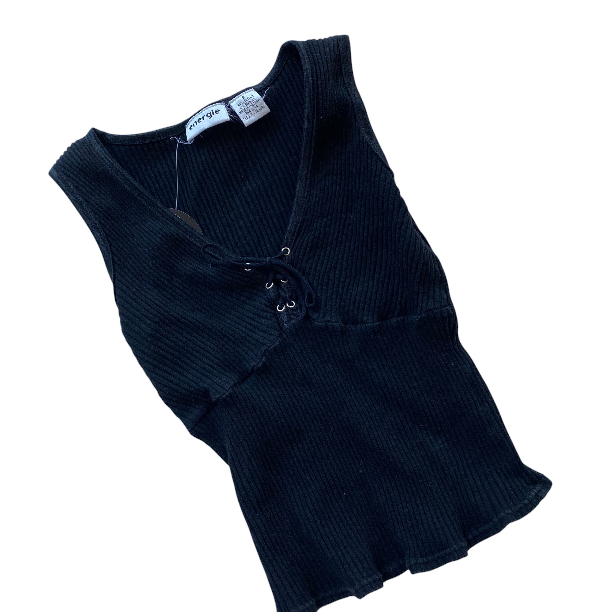 Y2k Energie Black Lace Tank Top