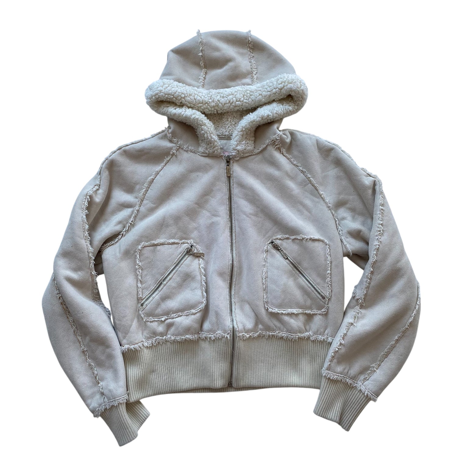 Y2k Candies Cropped Fur Lined Jacket