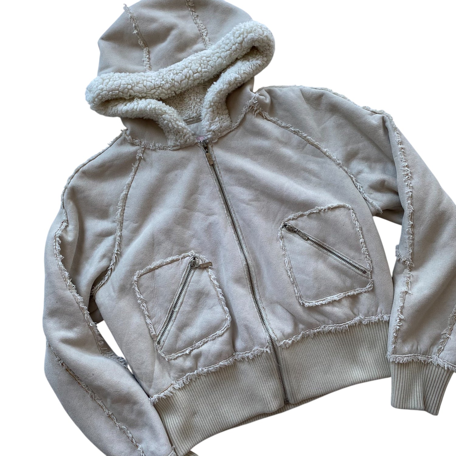 Y2k Candies Cropped Fur Lined Jacket