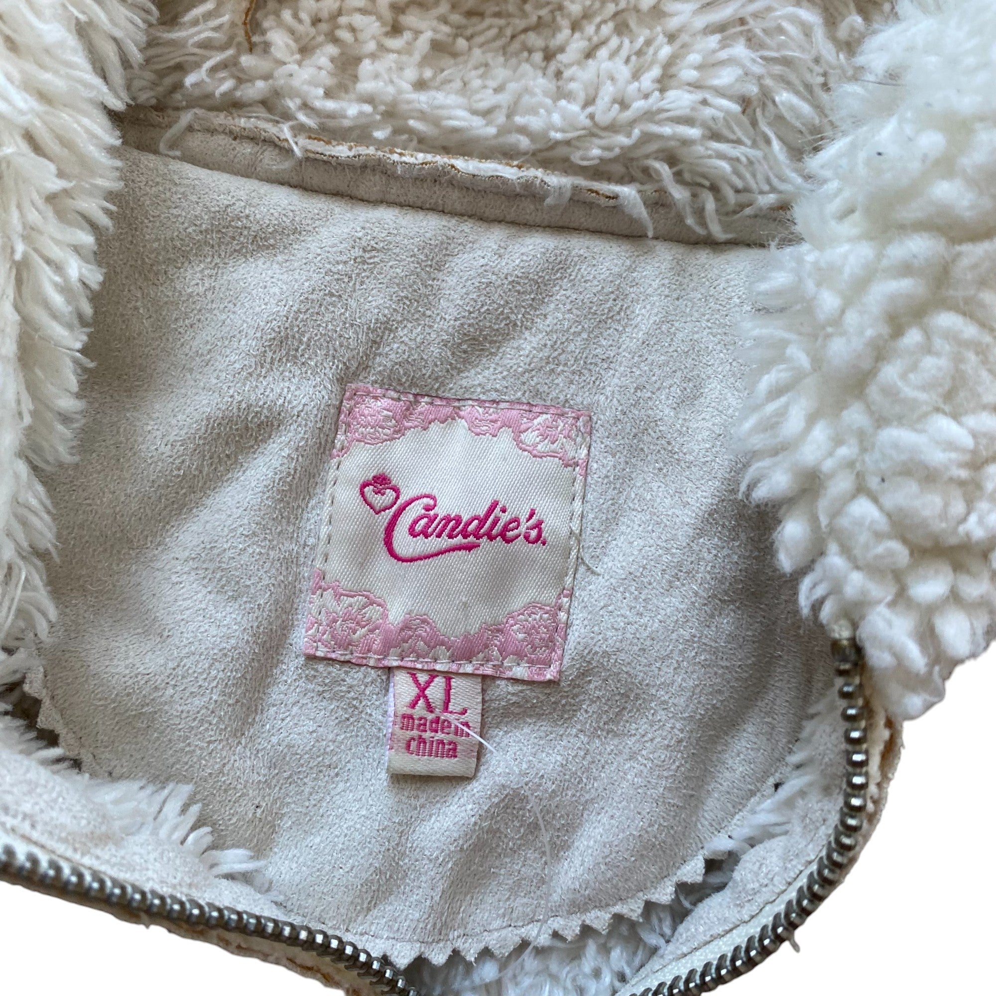 Y2k Candies Cropped Fur Lined Jacket
