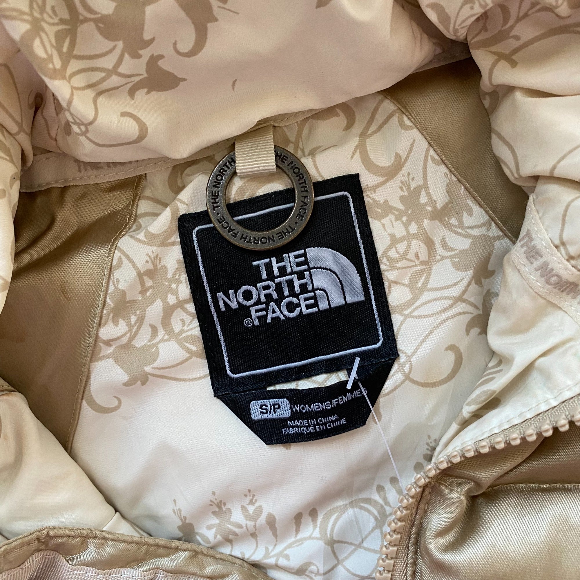 Y2k The North Face Gold Fur Trim Femme Vest