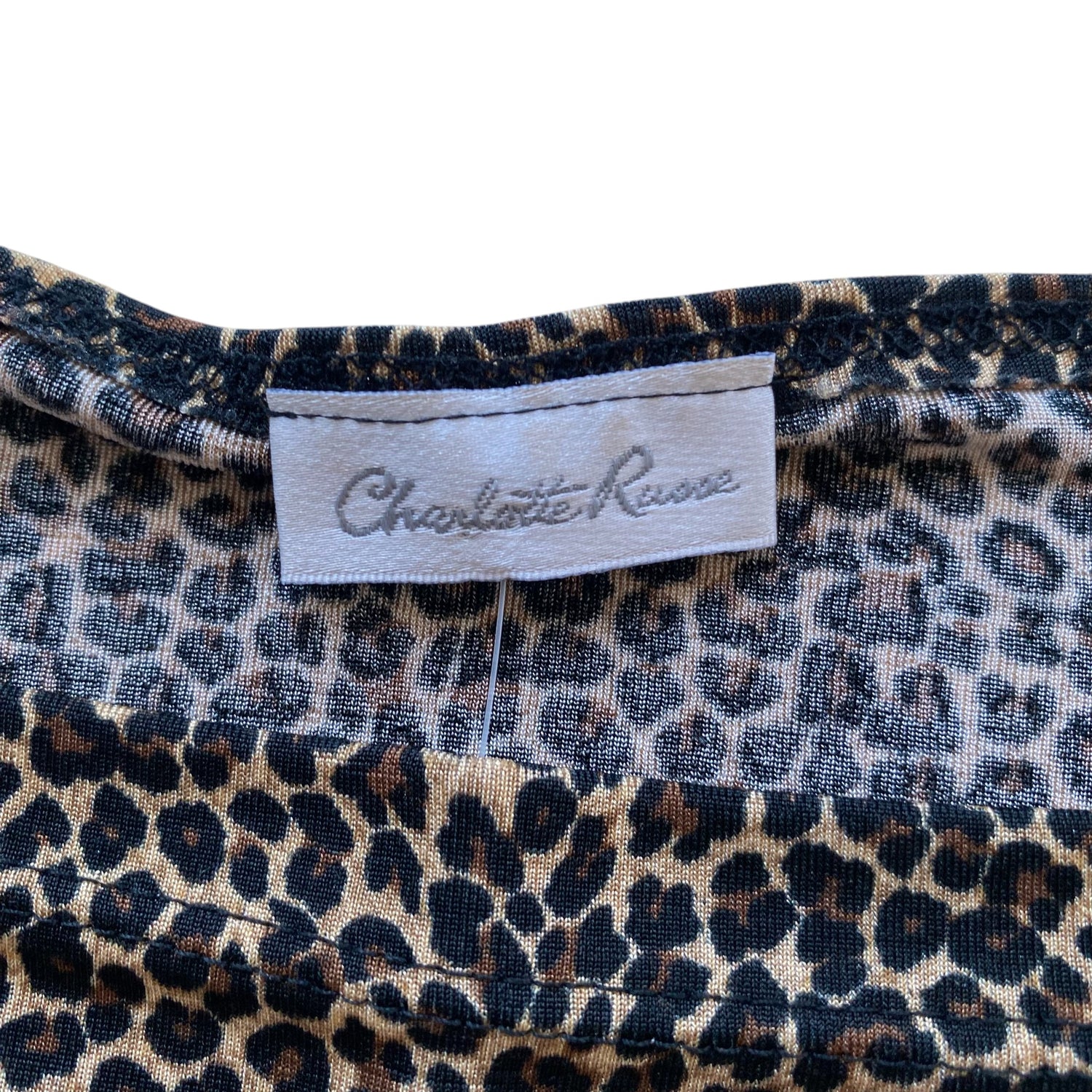 Y2k Charlotte Russe Cheetah Print High Neck Tank Top