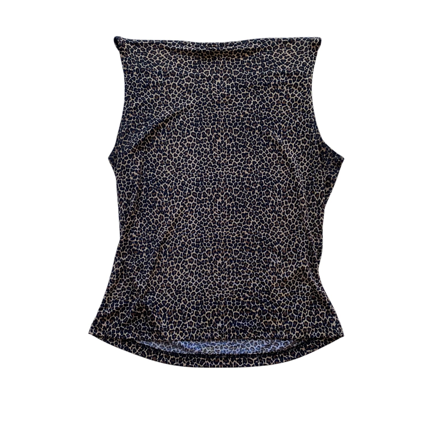 Y2k Charlotte Russe Cheetah Print High Neck Tank Top