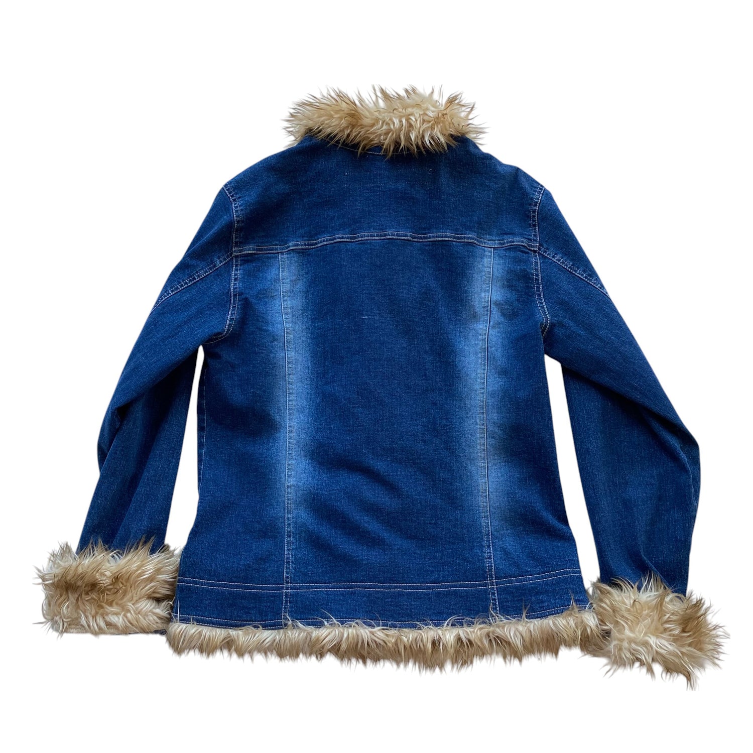 Y2k Billabong Fur Trimmed Denim Jacket