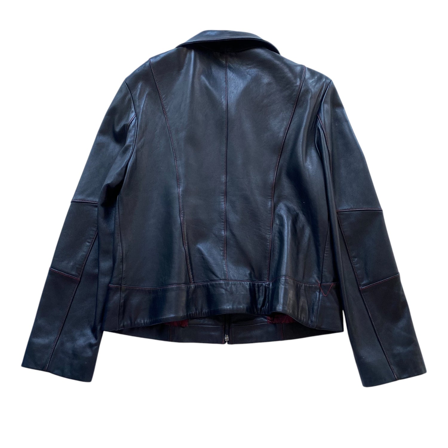 Y2k Guess Red Stitching Leather Femme Jacket