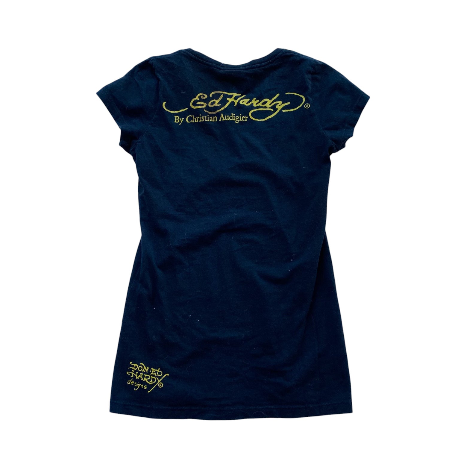 Y2k Ed Hardy Black Femme Top