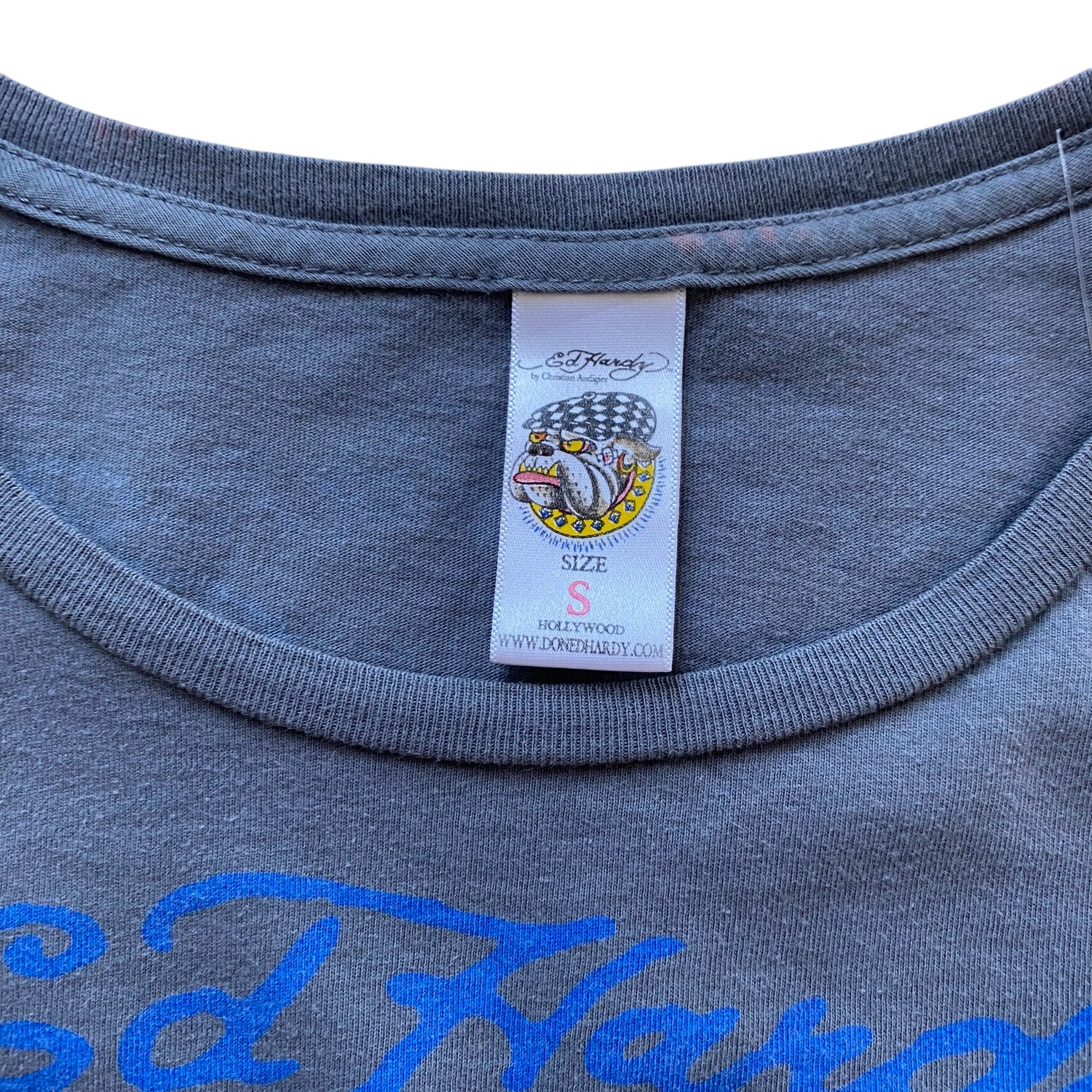 Y2k Ed Hardy Graphic Long Sleeve Top