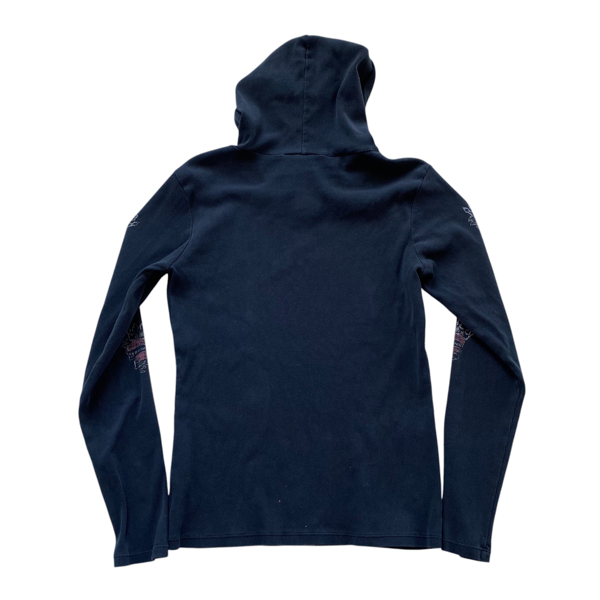 Y2k Forever Heart Graphic Long Sleeve Femme Hooded Top