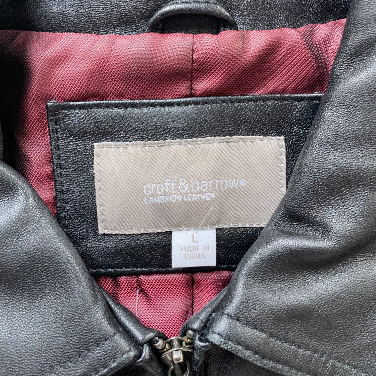 Y2k Croft & Barrow Black Leather Femme Jacket