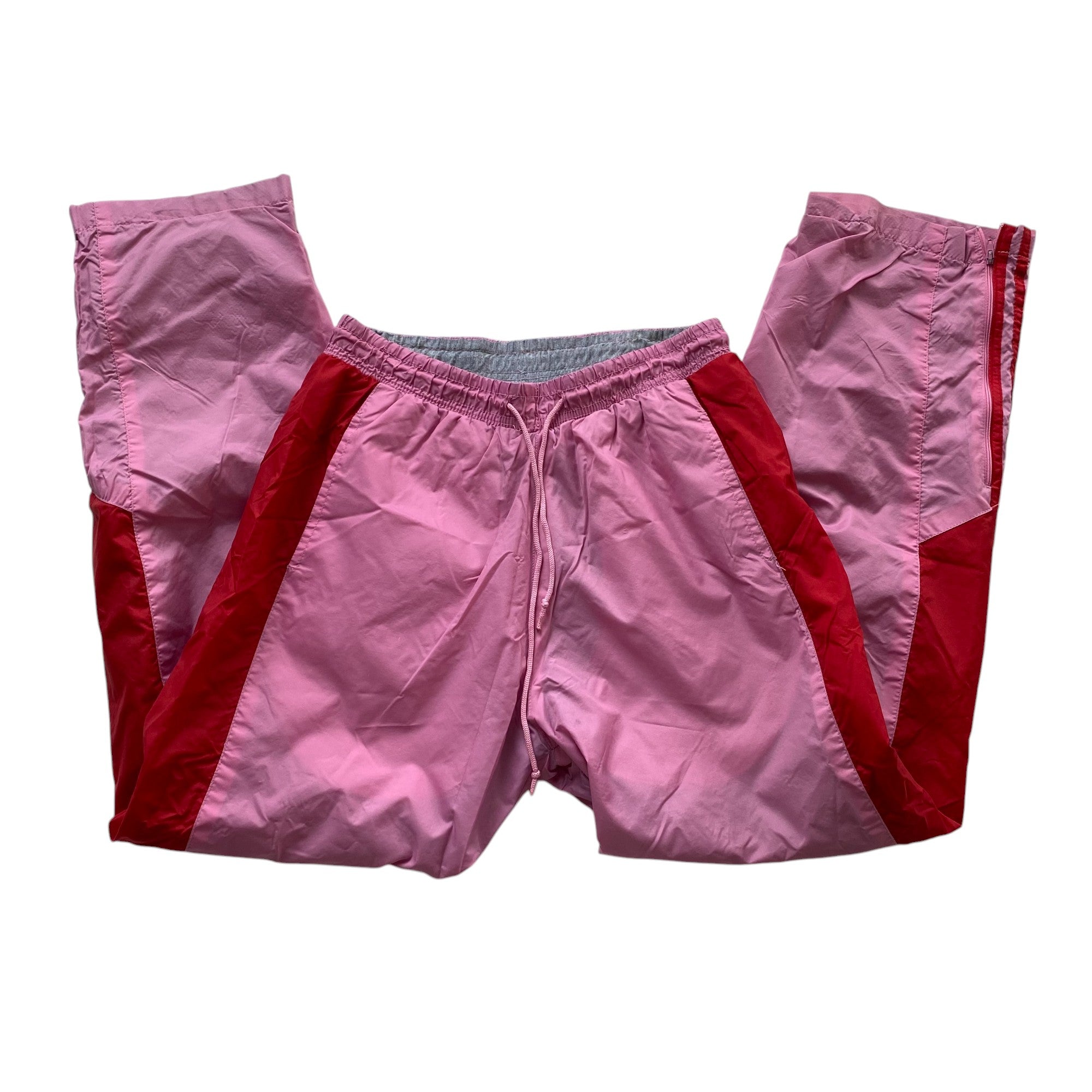 Y2k Pink Nylon Femme Track Pants