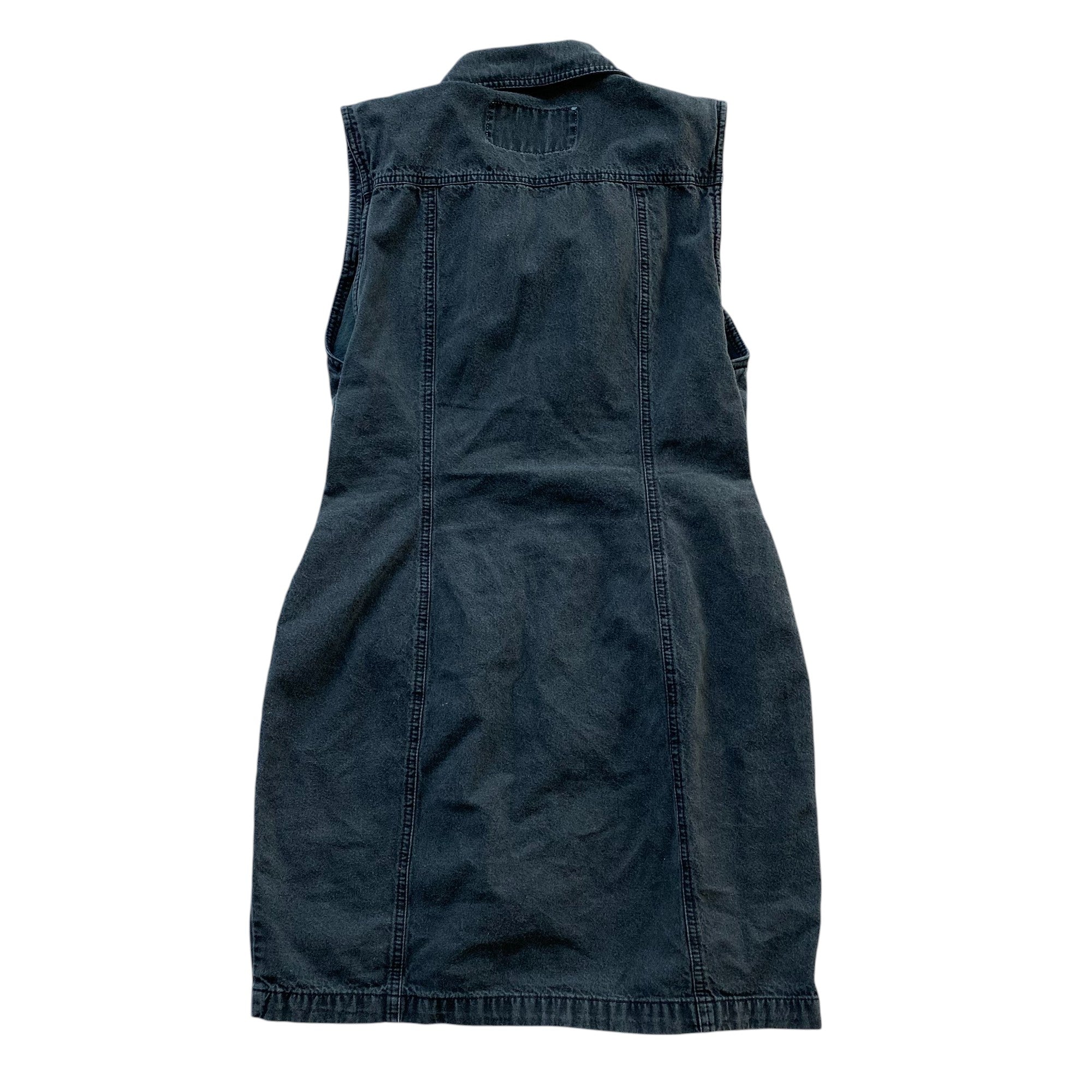 Vintage Revolt Black Denim Button Up Dress