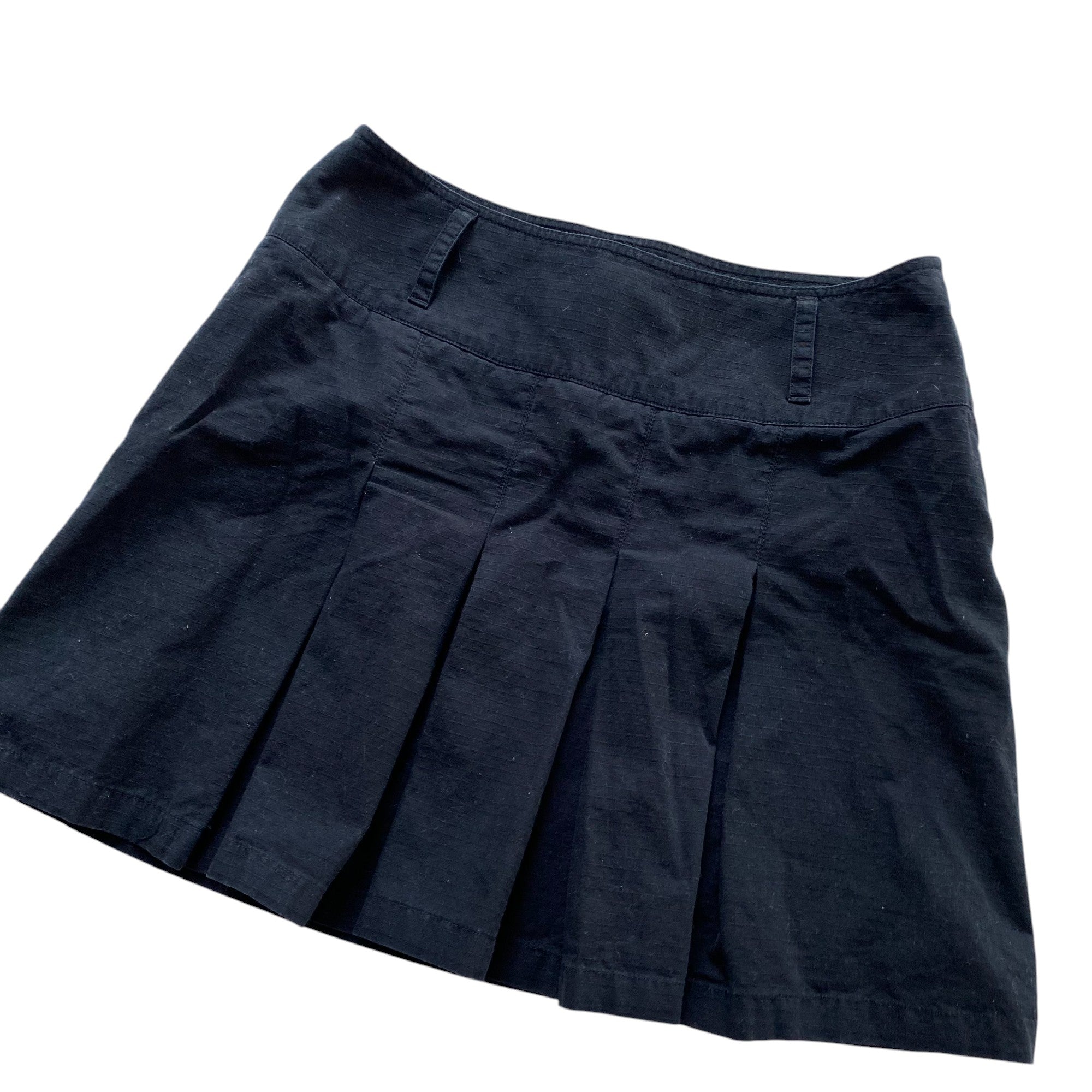 Vintage Black Pleated Mini Skirt