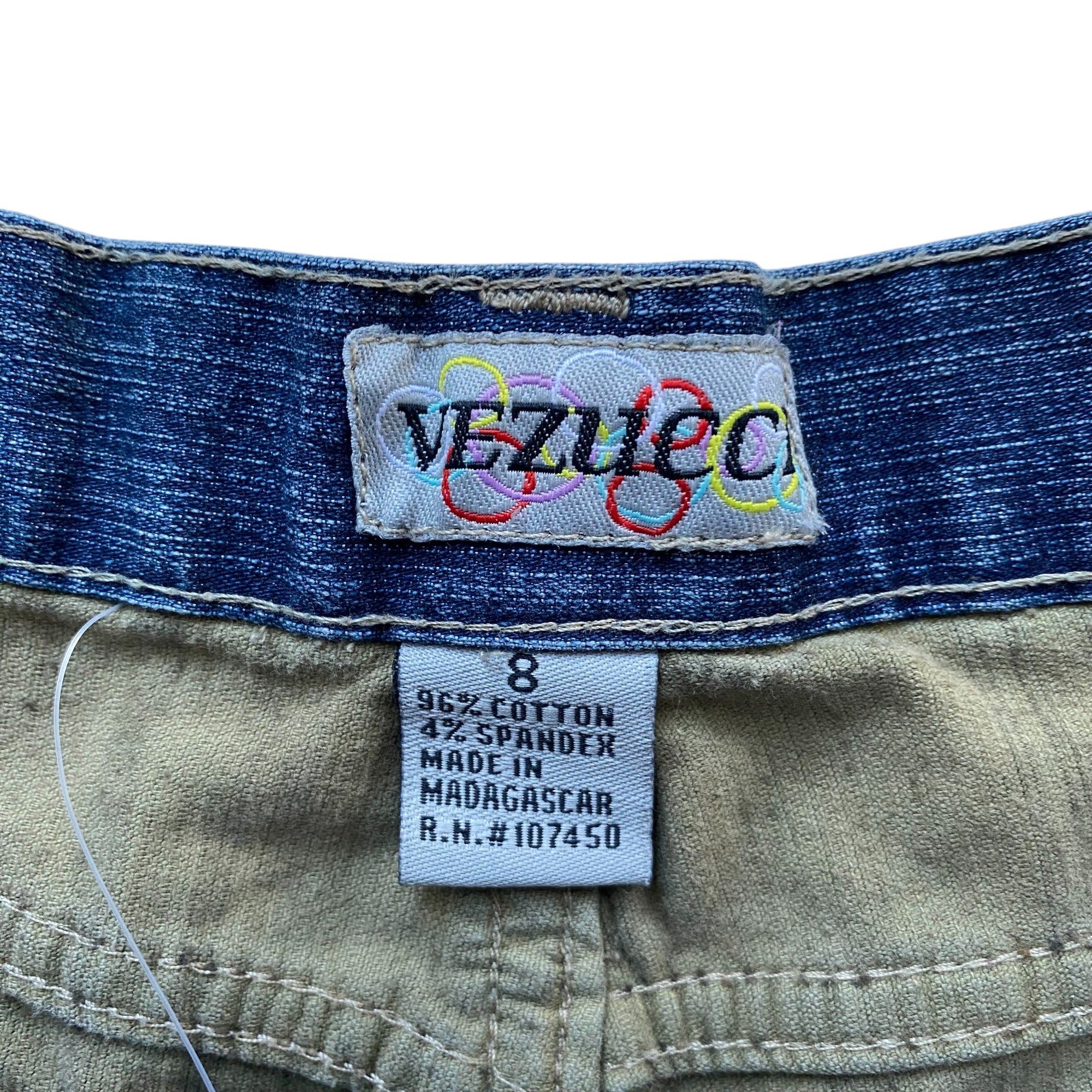 Y2k Vezucci Corduroy Back Denim Flare Pants