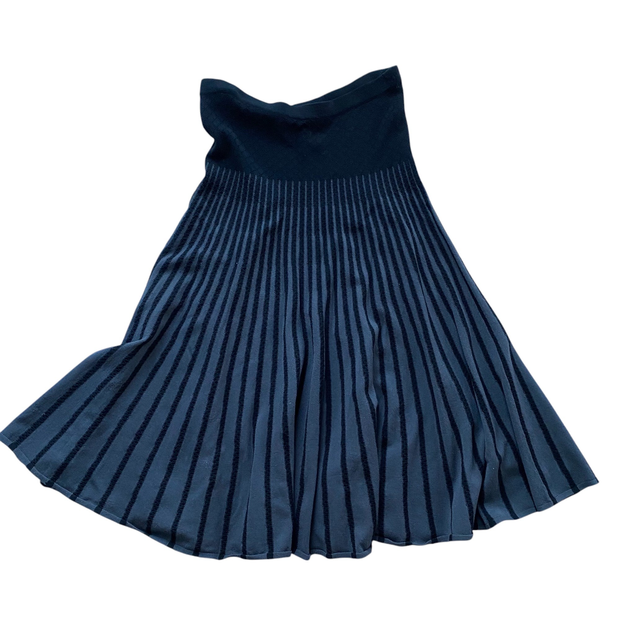 Y2k Nine West Black Flowy Midi Skirt