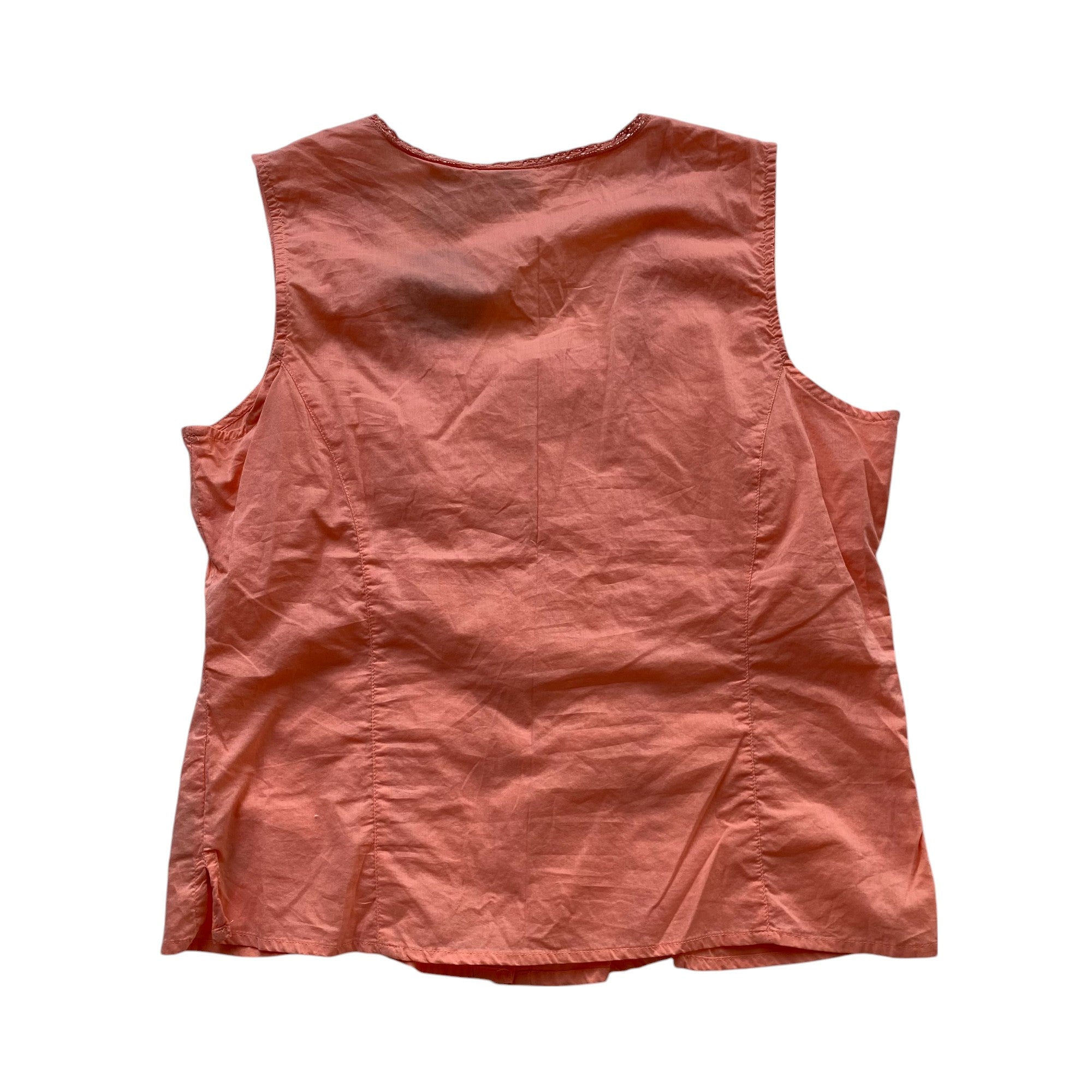 Vintage St Johns Bay Pink Button Up Tank Top